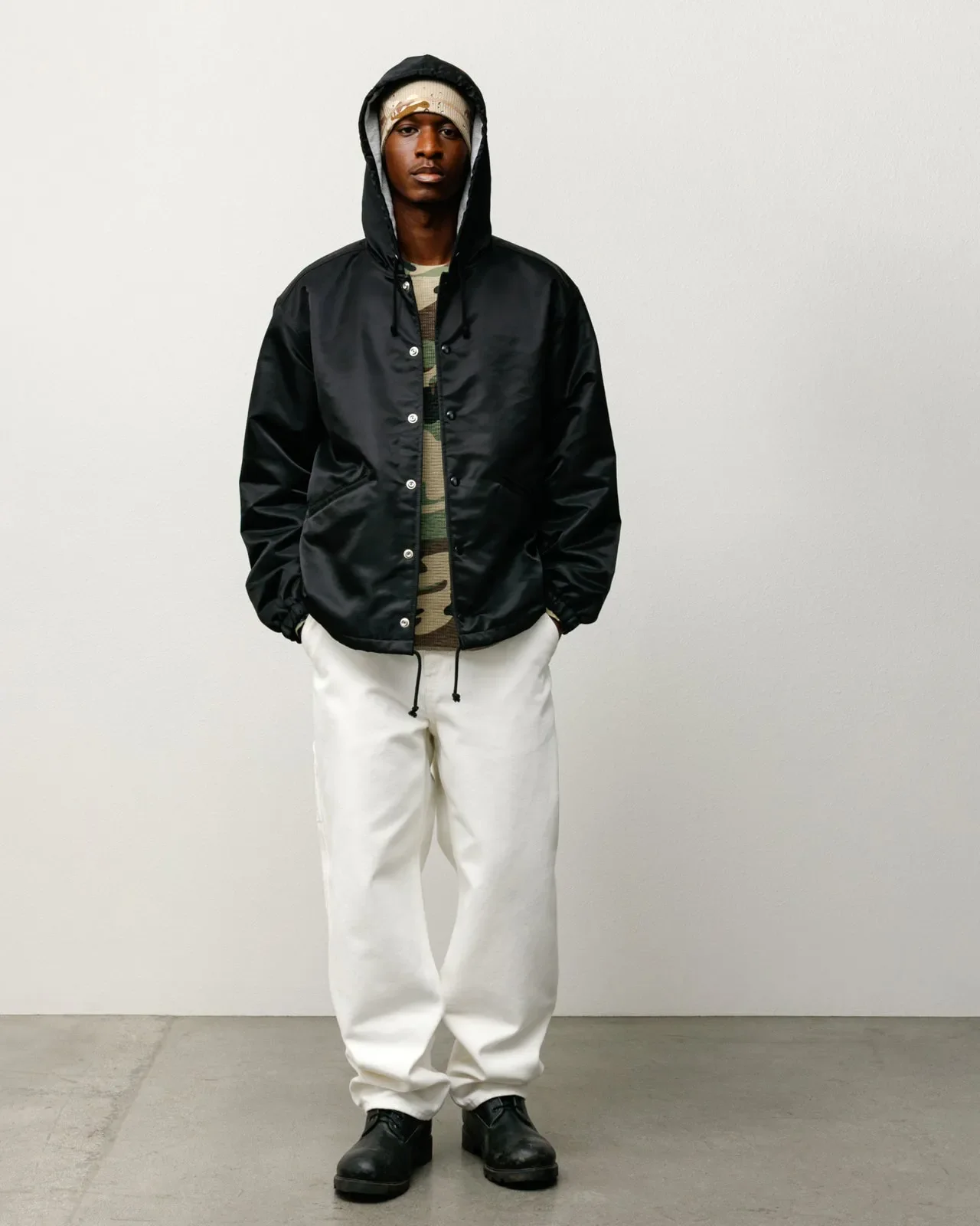 Stussy Hooded Coaches Jacket, black - Image 2