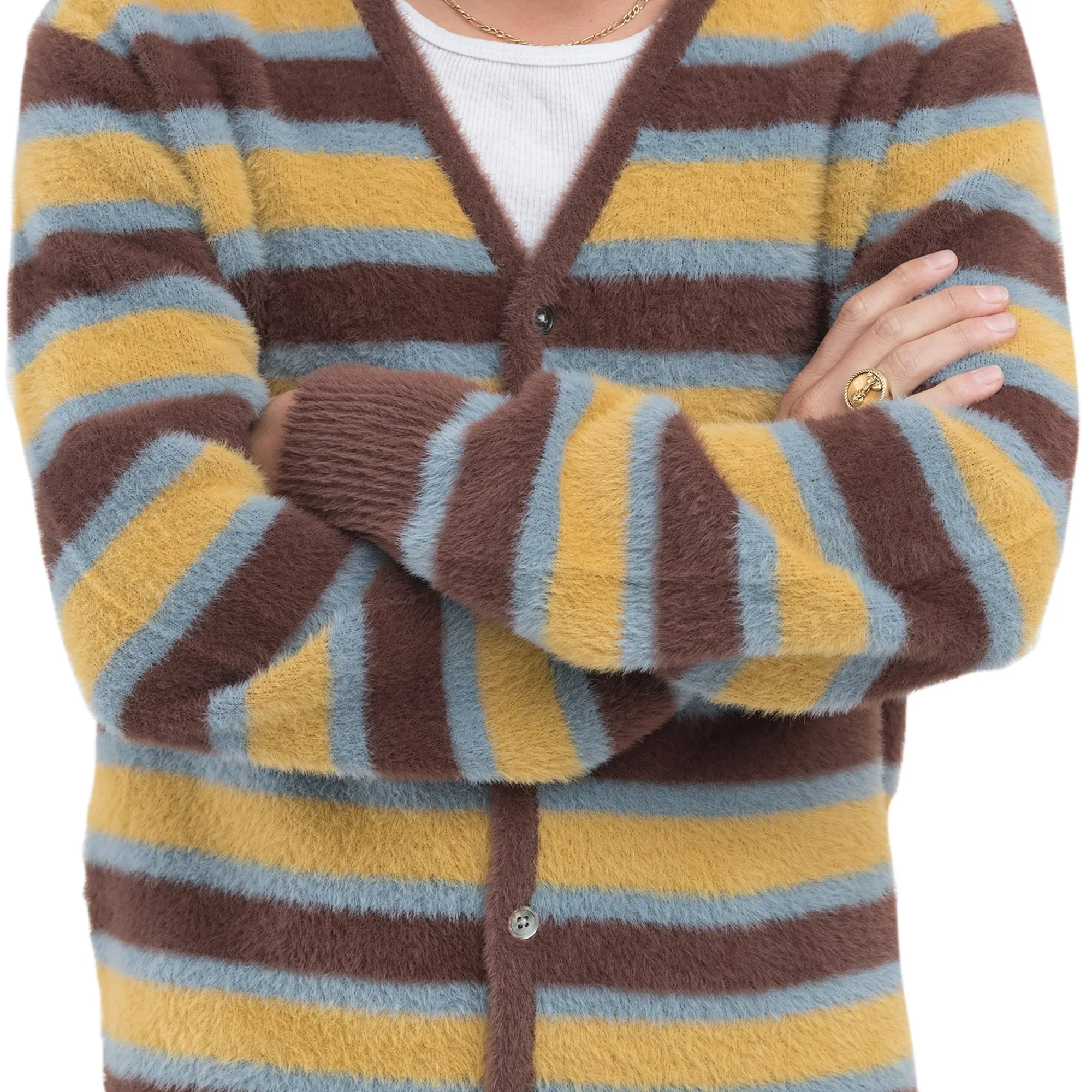 Stussy Horizontal Stripe Cardigan - Image 4