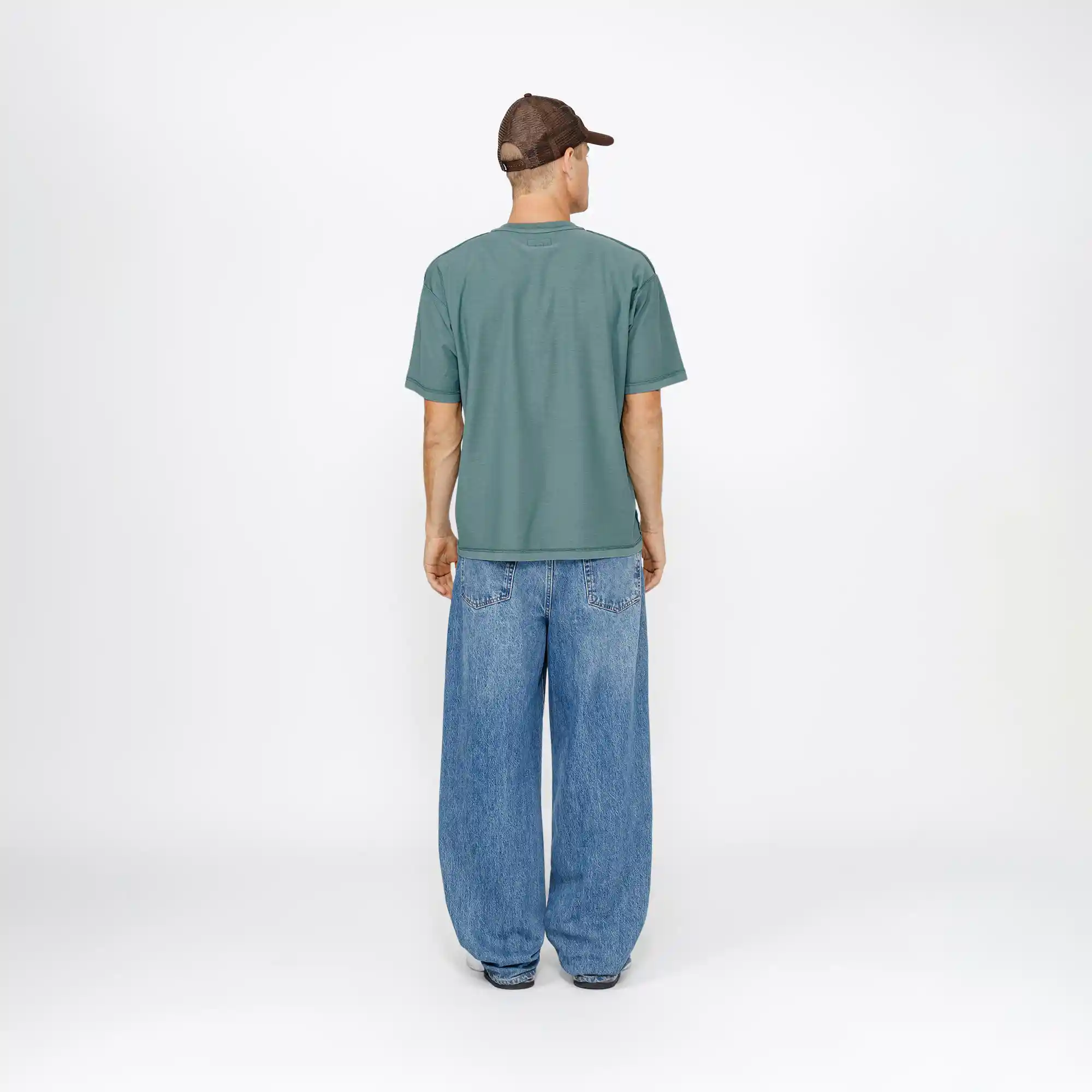 Stussy Lazy Short Sleeve Tee, deep teal - Image 4