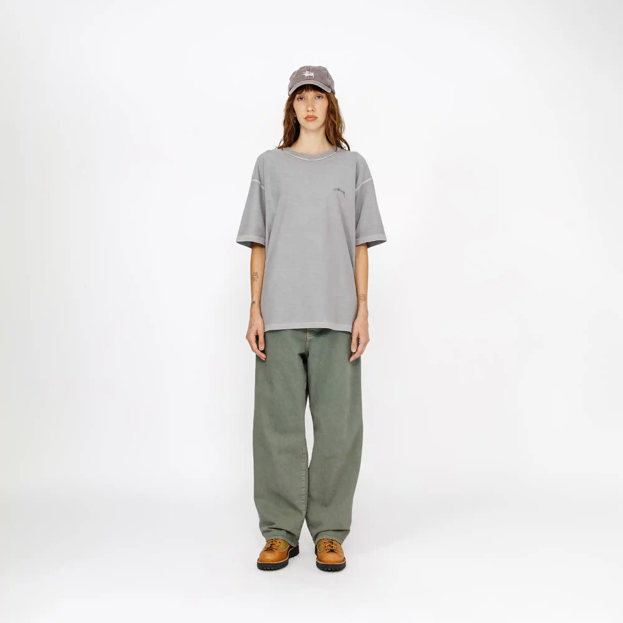 Stussy Lazy Short Sleeve Tee, grey - Image 2