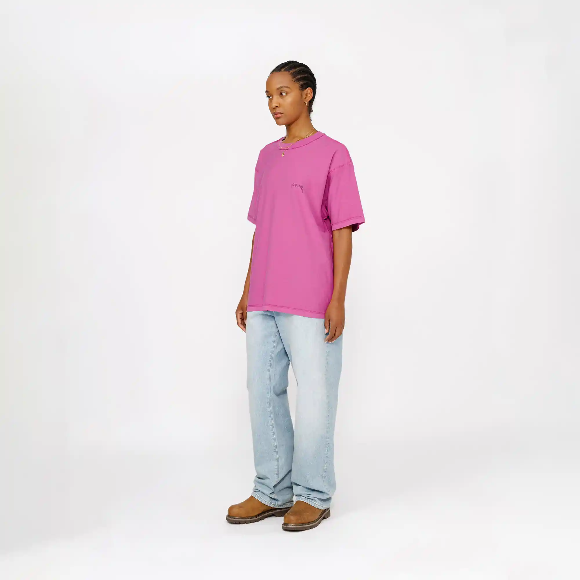 Stussy Lazy Short Sleeve Tee, magenta - Image 5