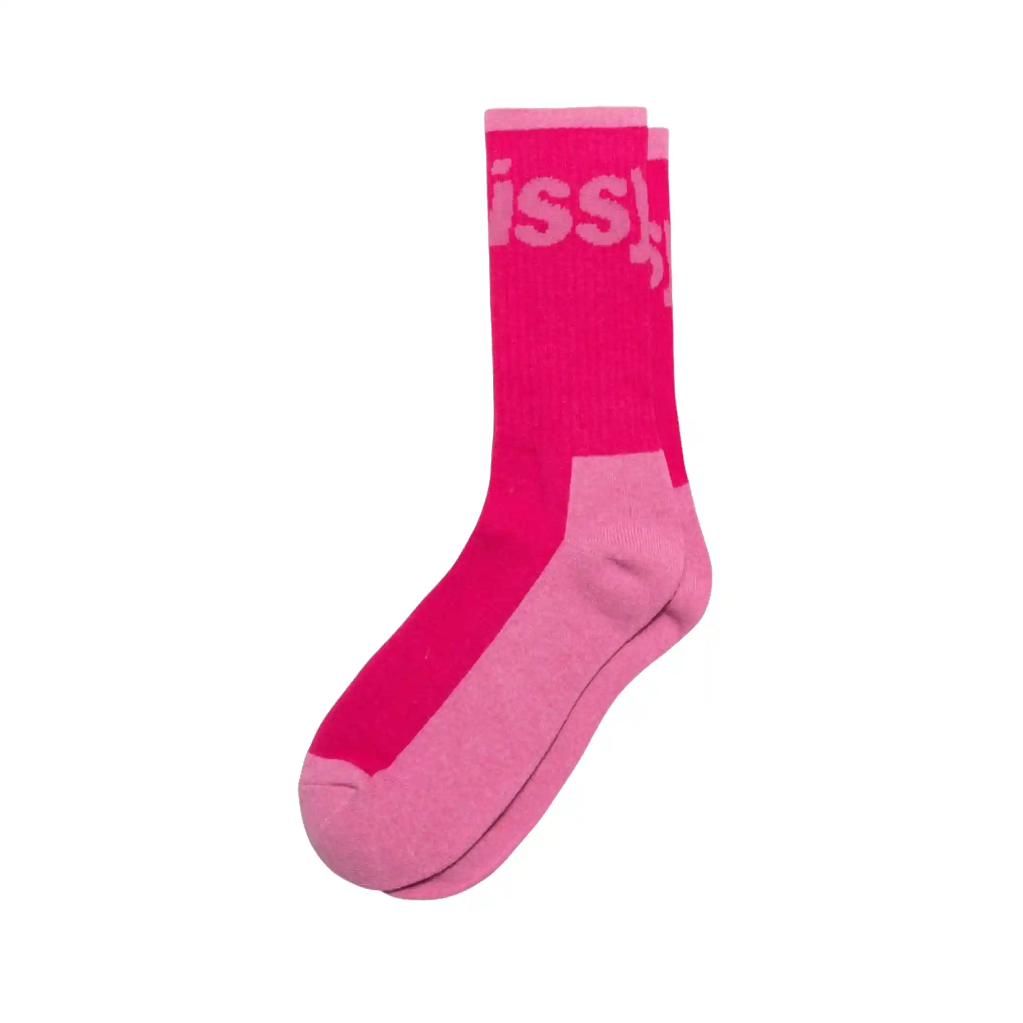 Stussy Logo Jacquard Trail Socks, pink