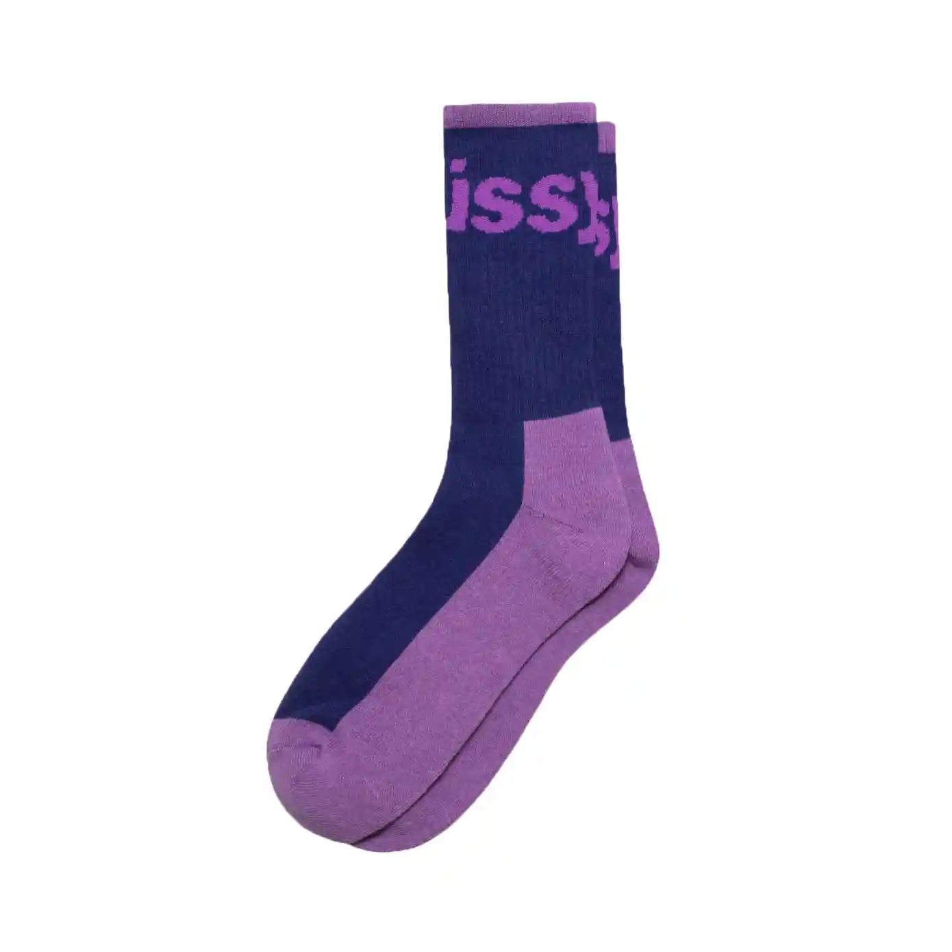 Stussy Logo Jacquard Trail Socks, violet