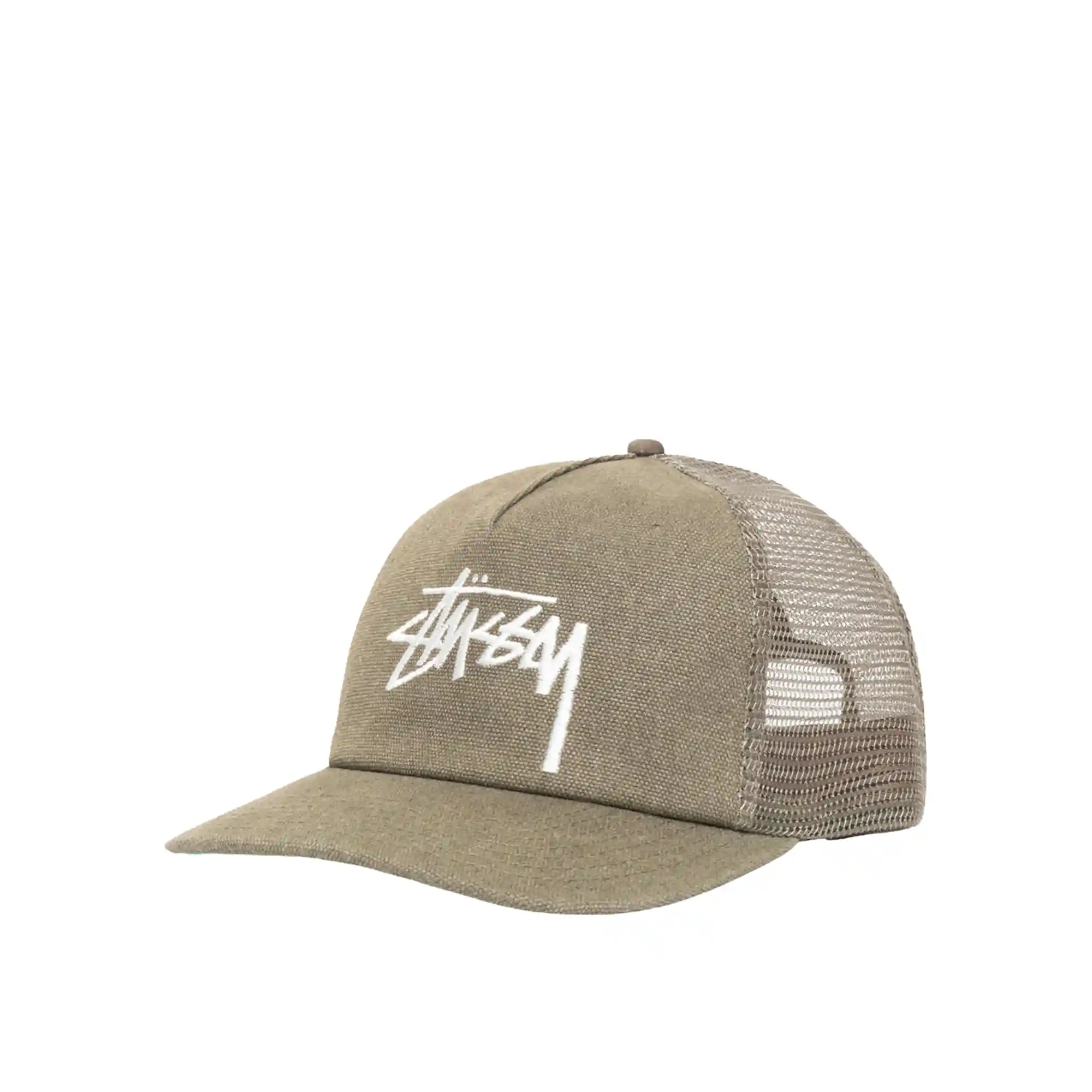 Stussy Md Big Stock Mesh Cap Ball Cap, army green