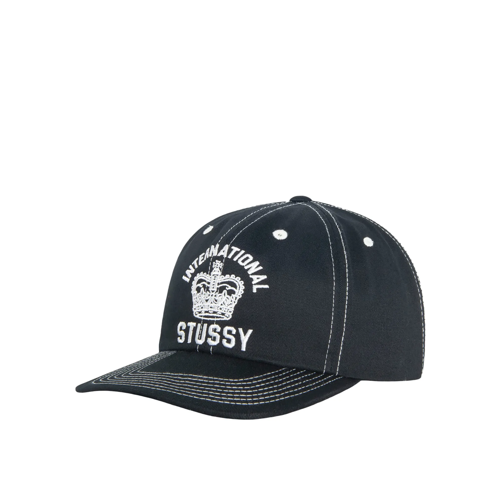 Stussy Mid Depth Int. Crown Strapback Cap, black