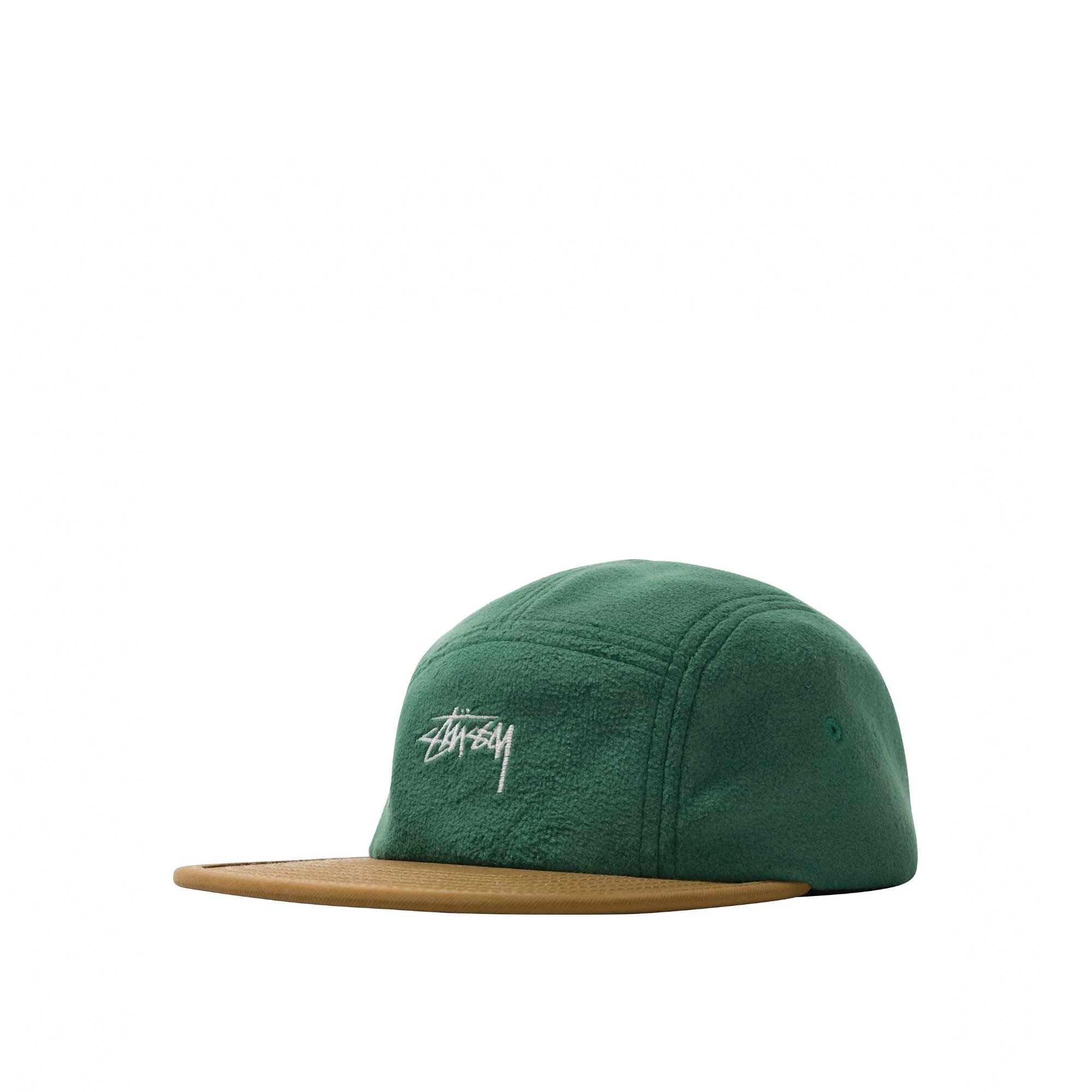 Stussy Mens Fleece Nylon Mix Camp cap, green