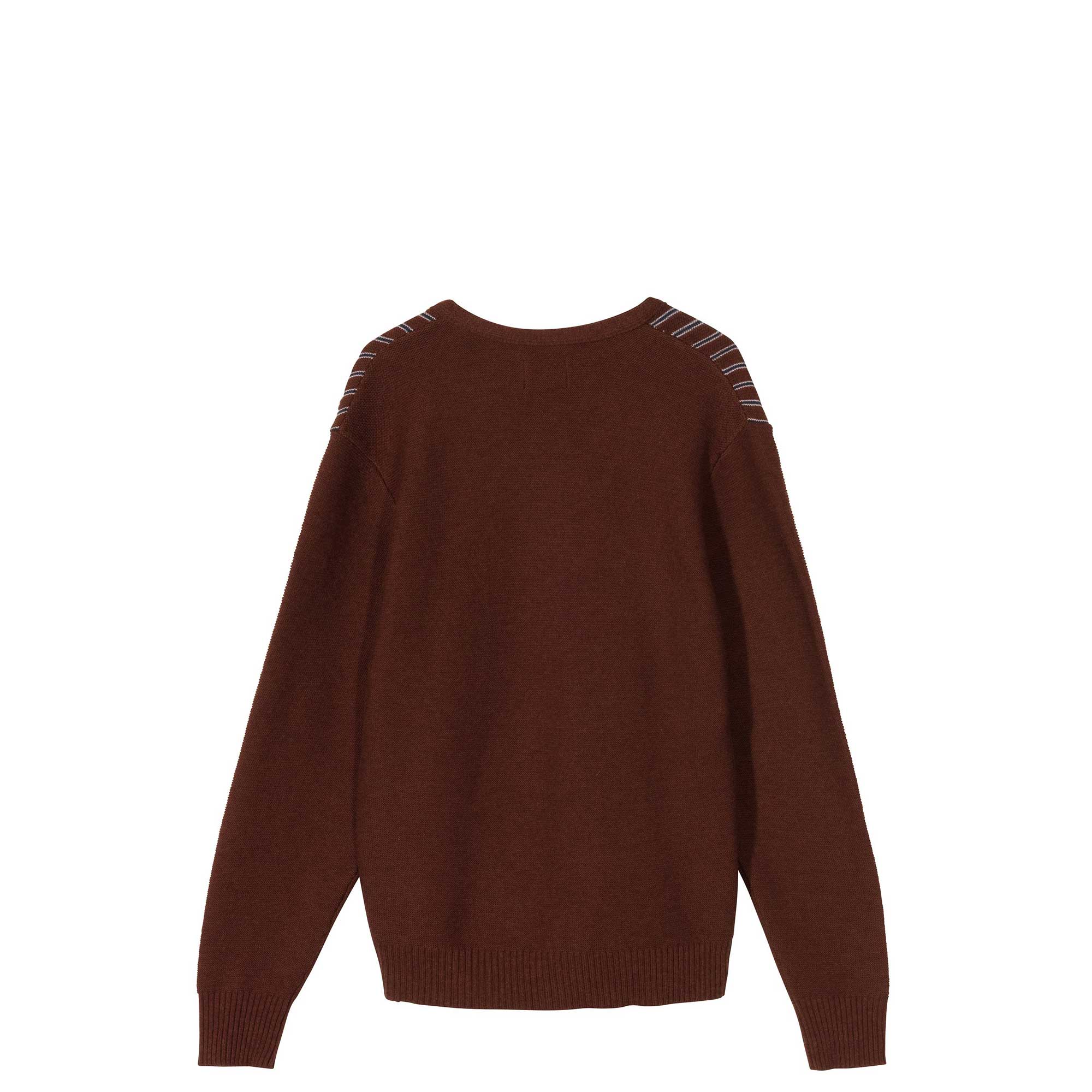 Stussy Mens Stripe cardigan, burgundy - Image 2