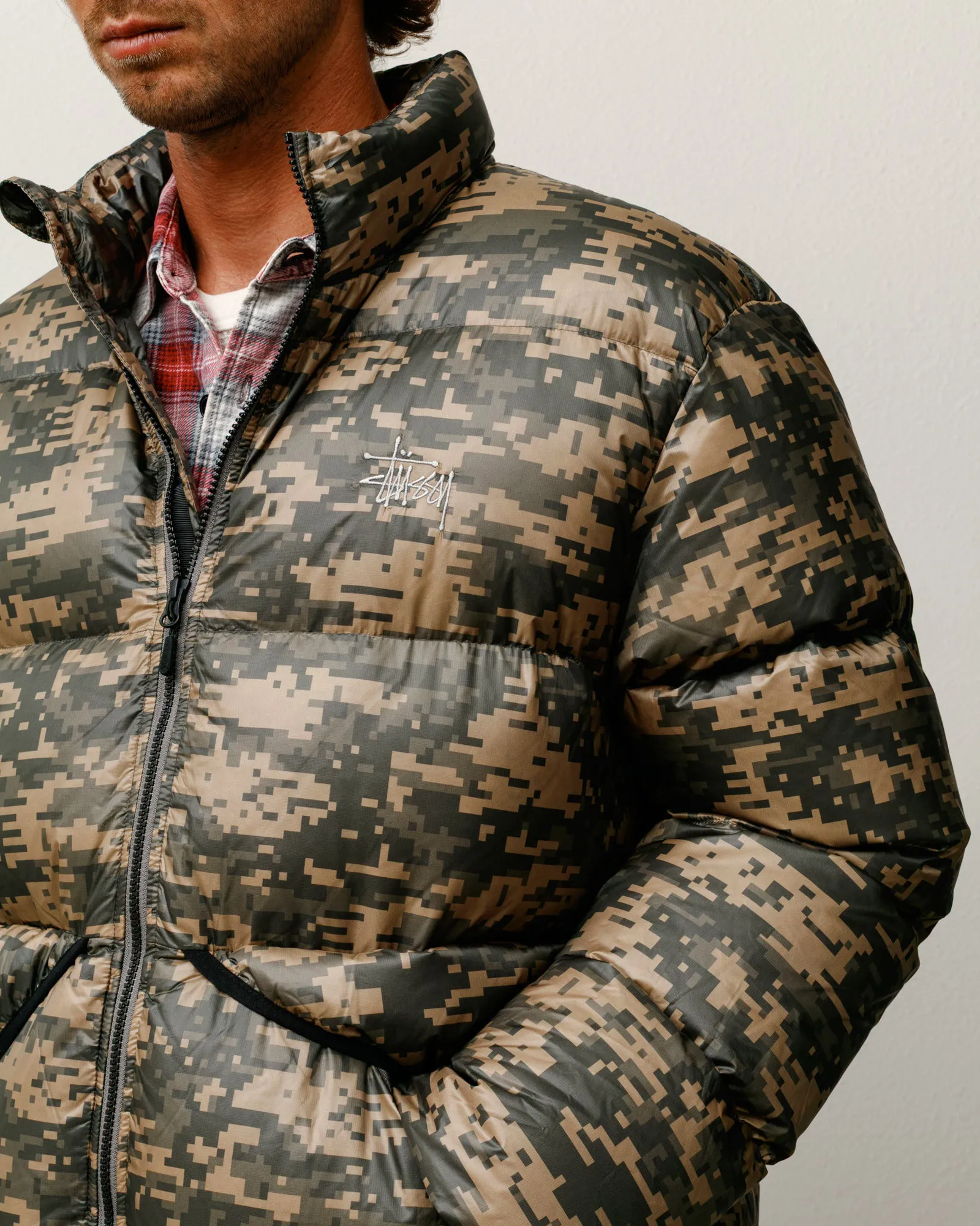 Stussy Micro Ripstop Mock Down Jacket, digi camo - Image 2