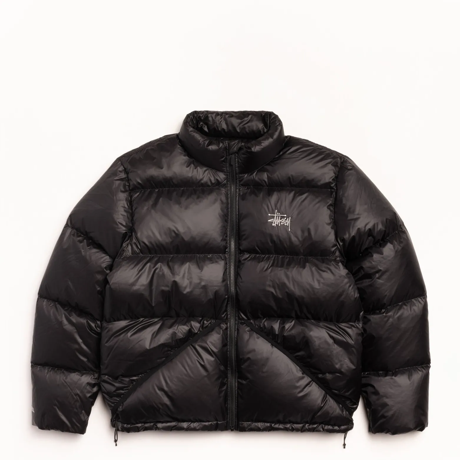 Stussy Micro Ripstop Mock Down Jacket, jet black