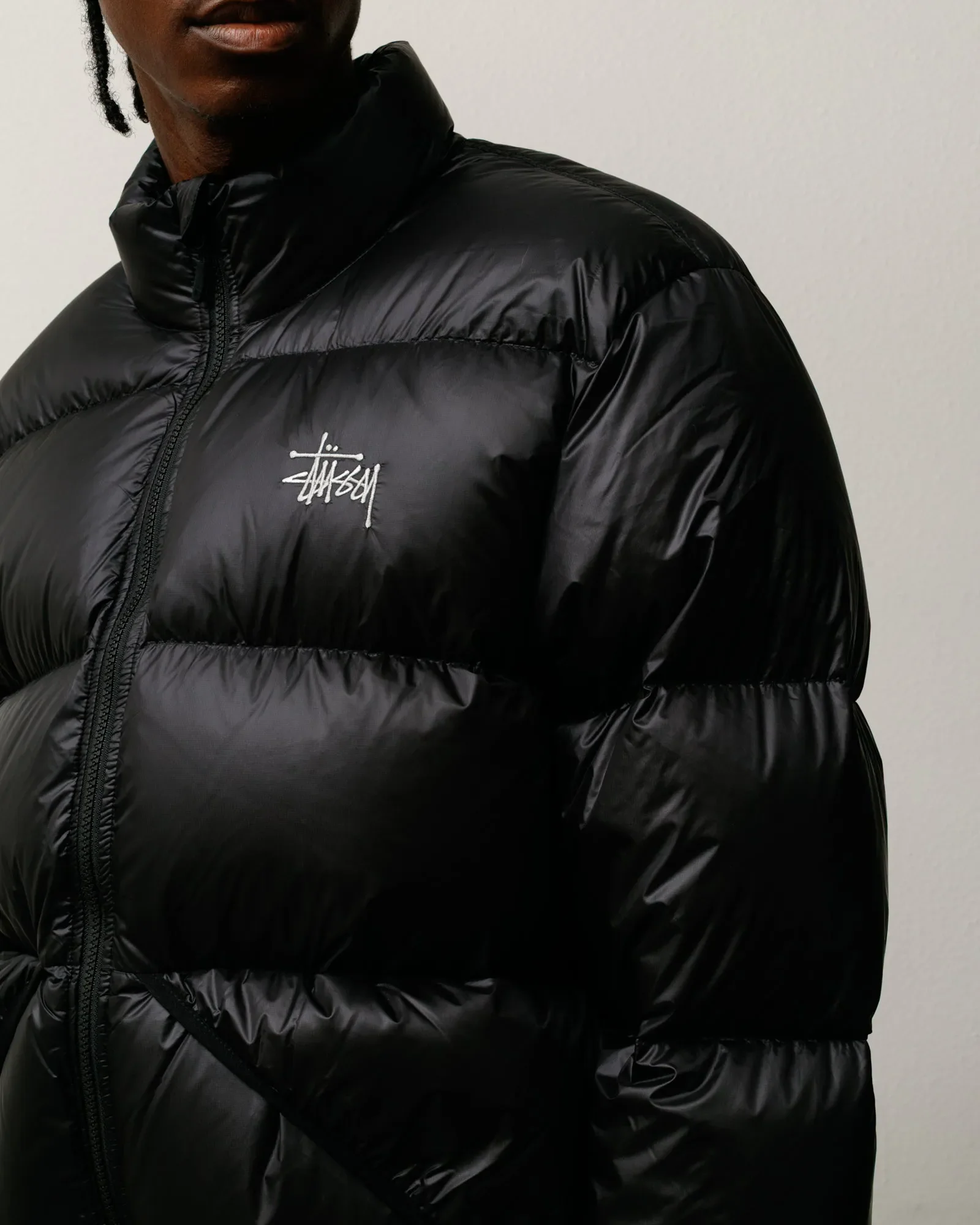 Stussy Micro Ripstop Mock Down Jacket, jet black - Image 2