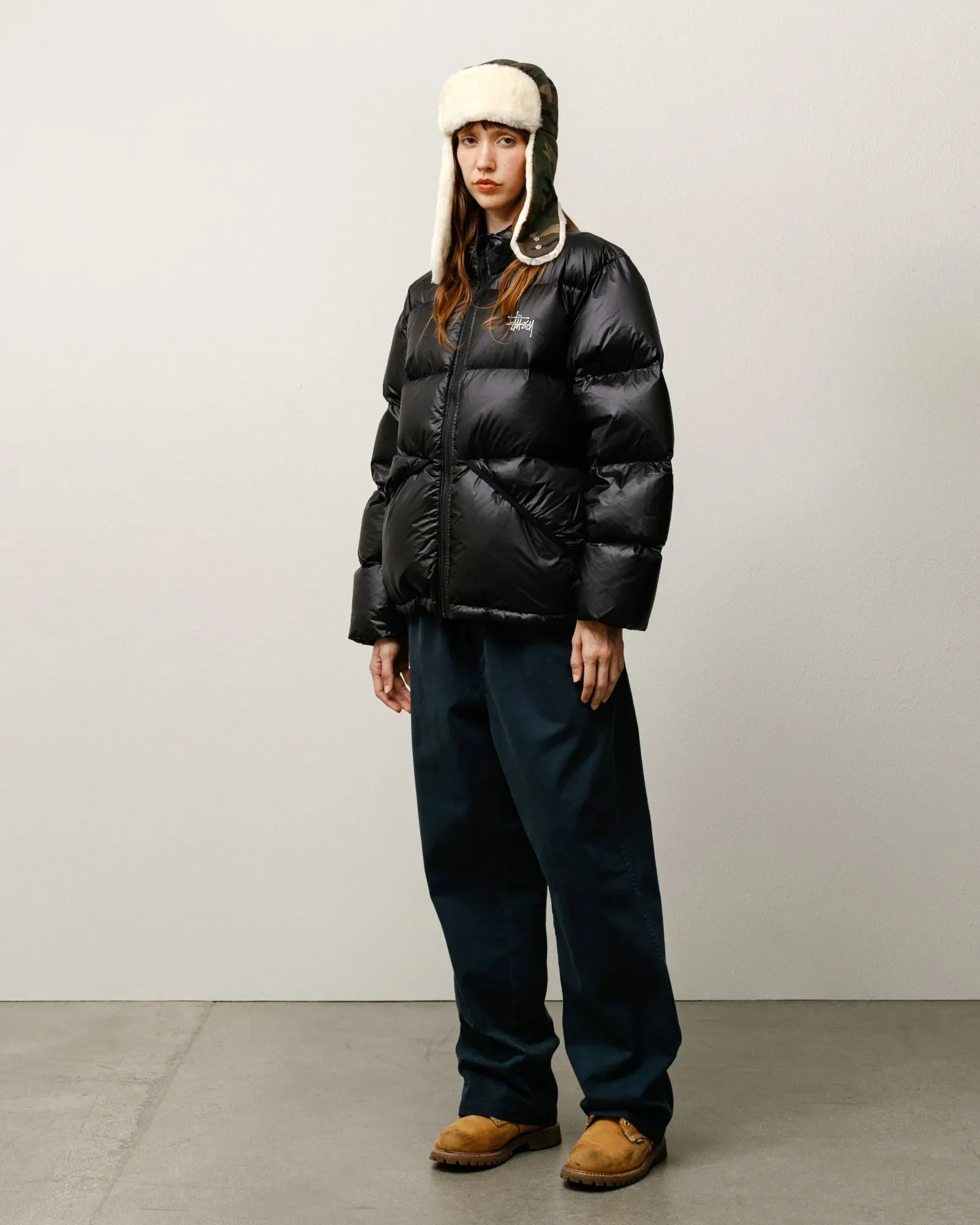 Stussy Micro Ripstop Mock Down Jacket, jet black - Image 4