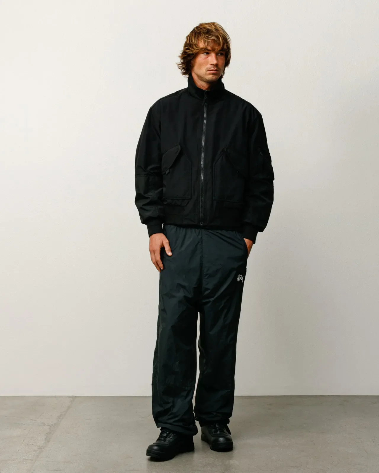 Stussy Nylon Track Pant, black - Image 2