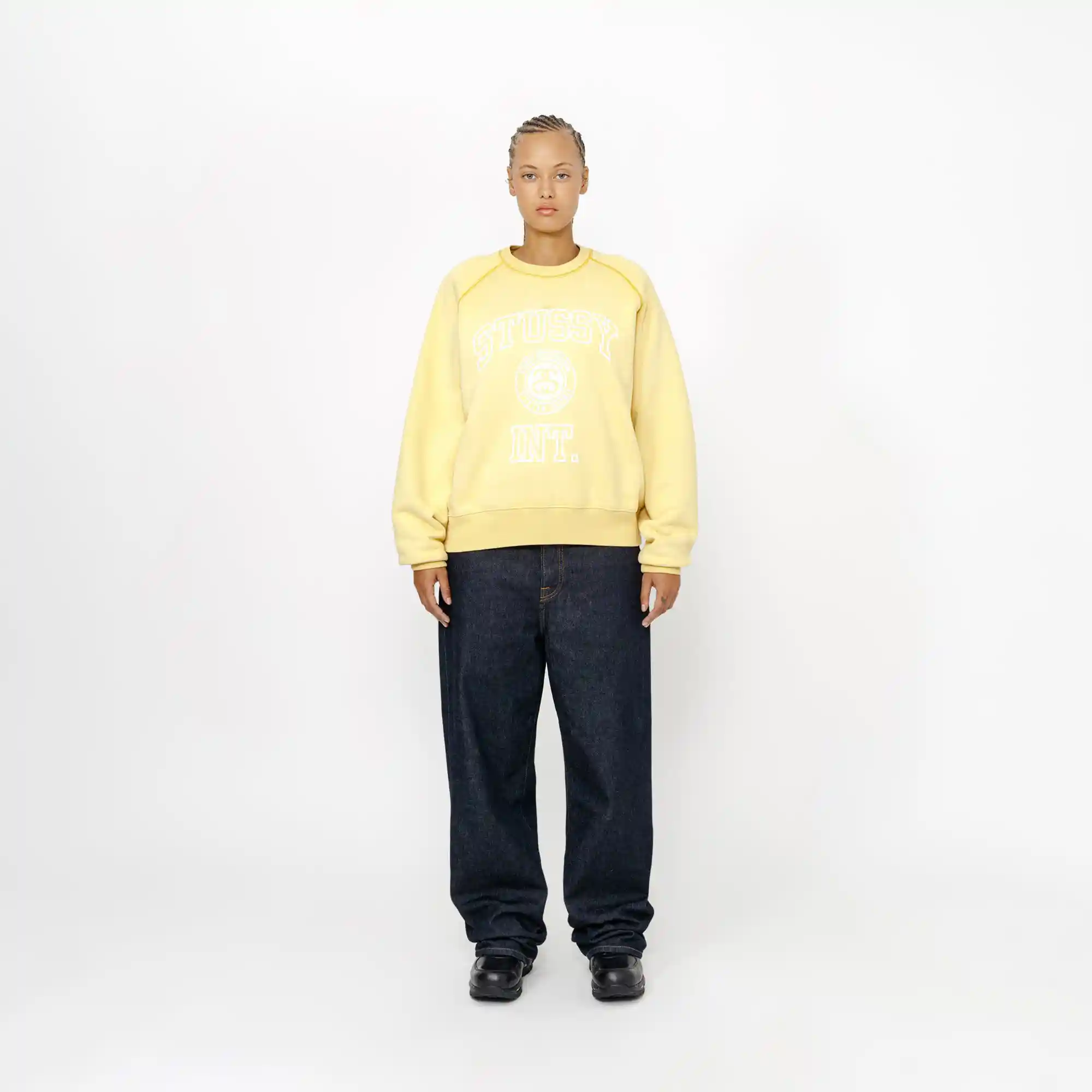 Stussy Overlock Varsity Raglan Crew, honey - Image 2