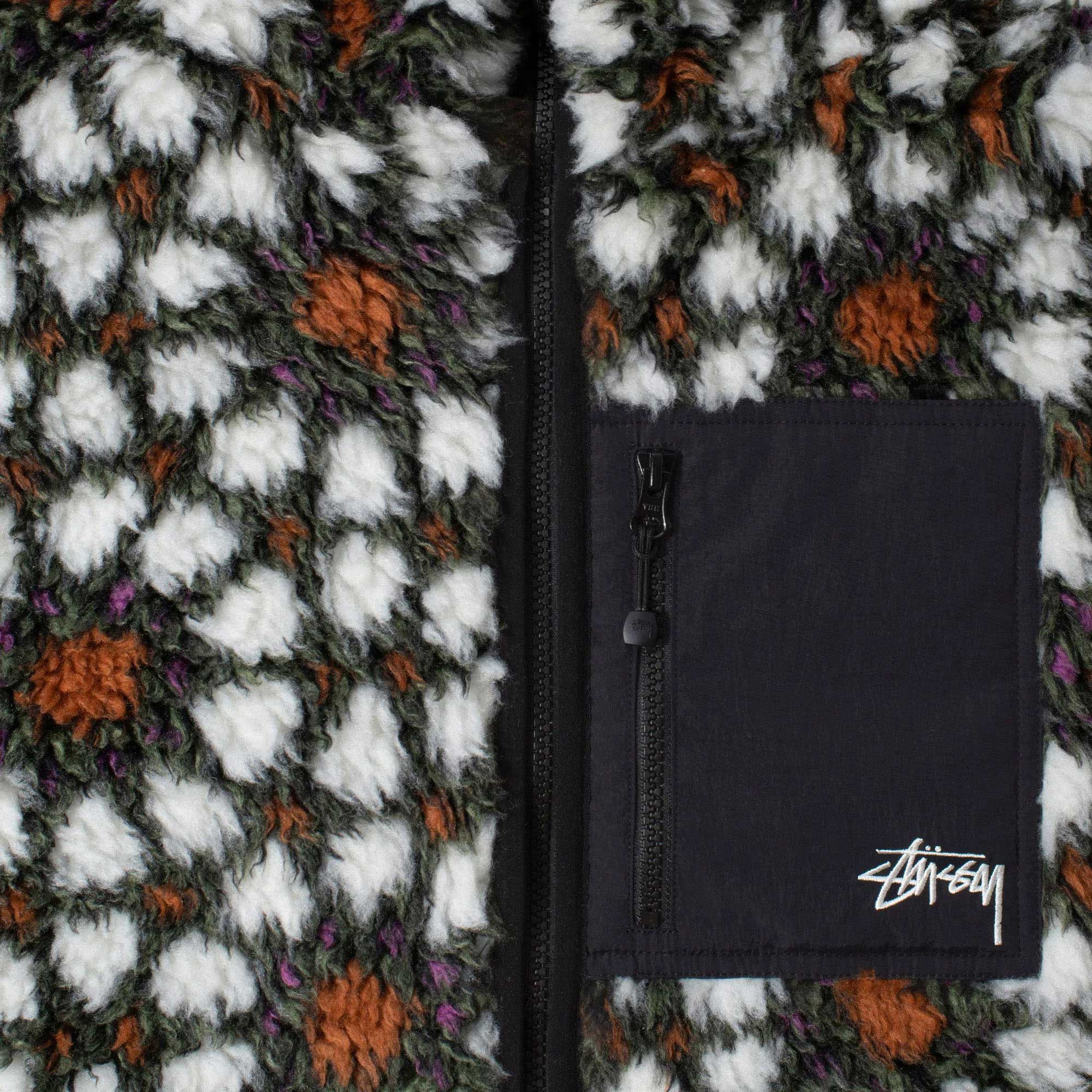 Stussy Pattern Sherpa Jacket - Image 5