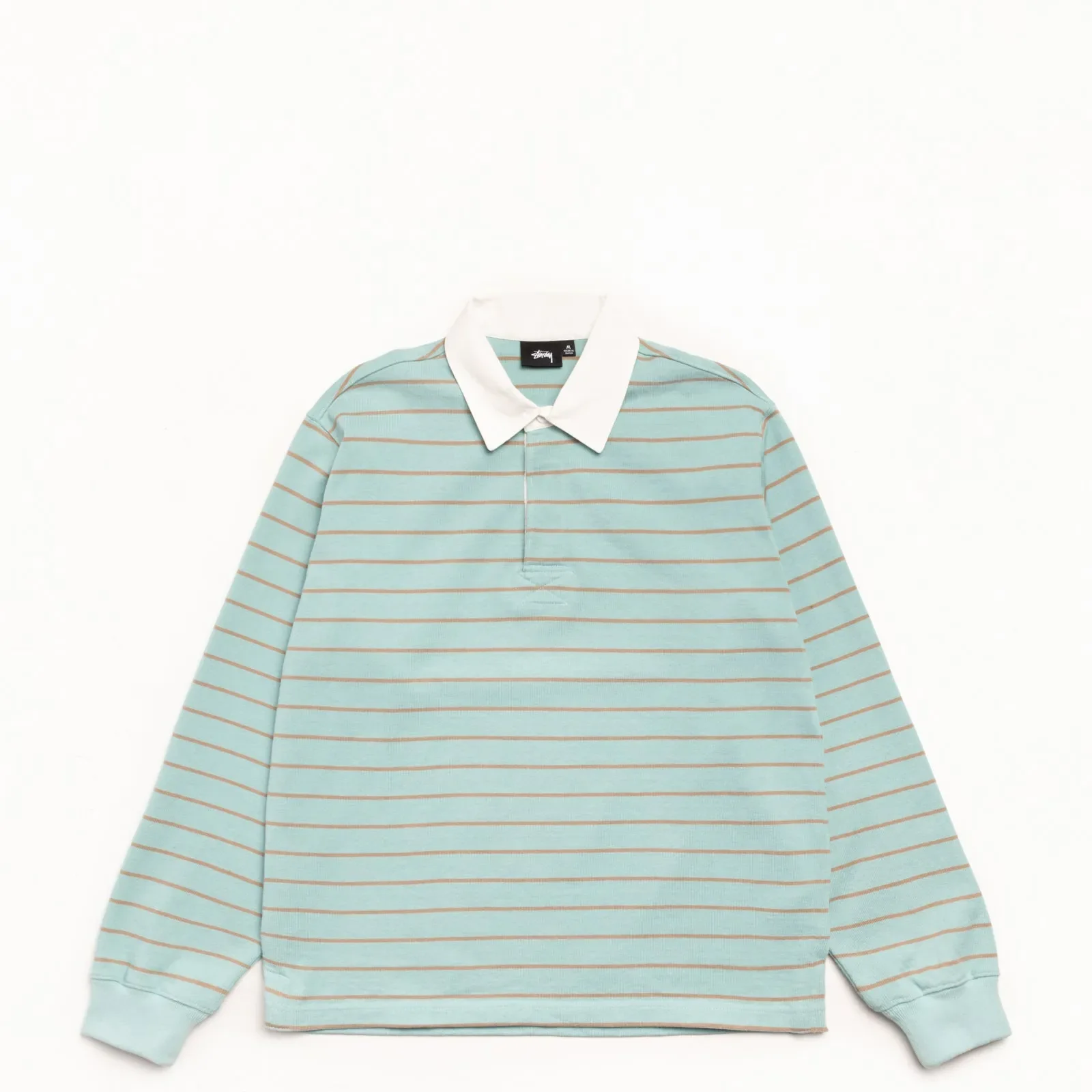 Stussy Pin Striped Rugby Shirt, blue