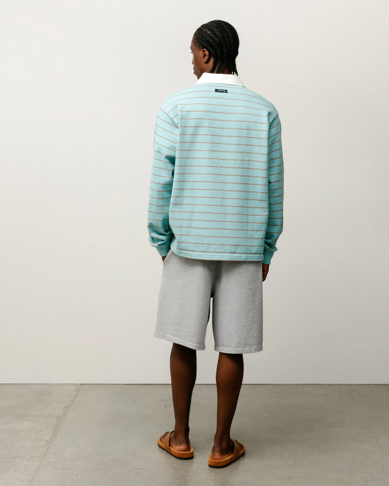 Stussy Pin Striped Rugby Shirt, blue - Image 6