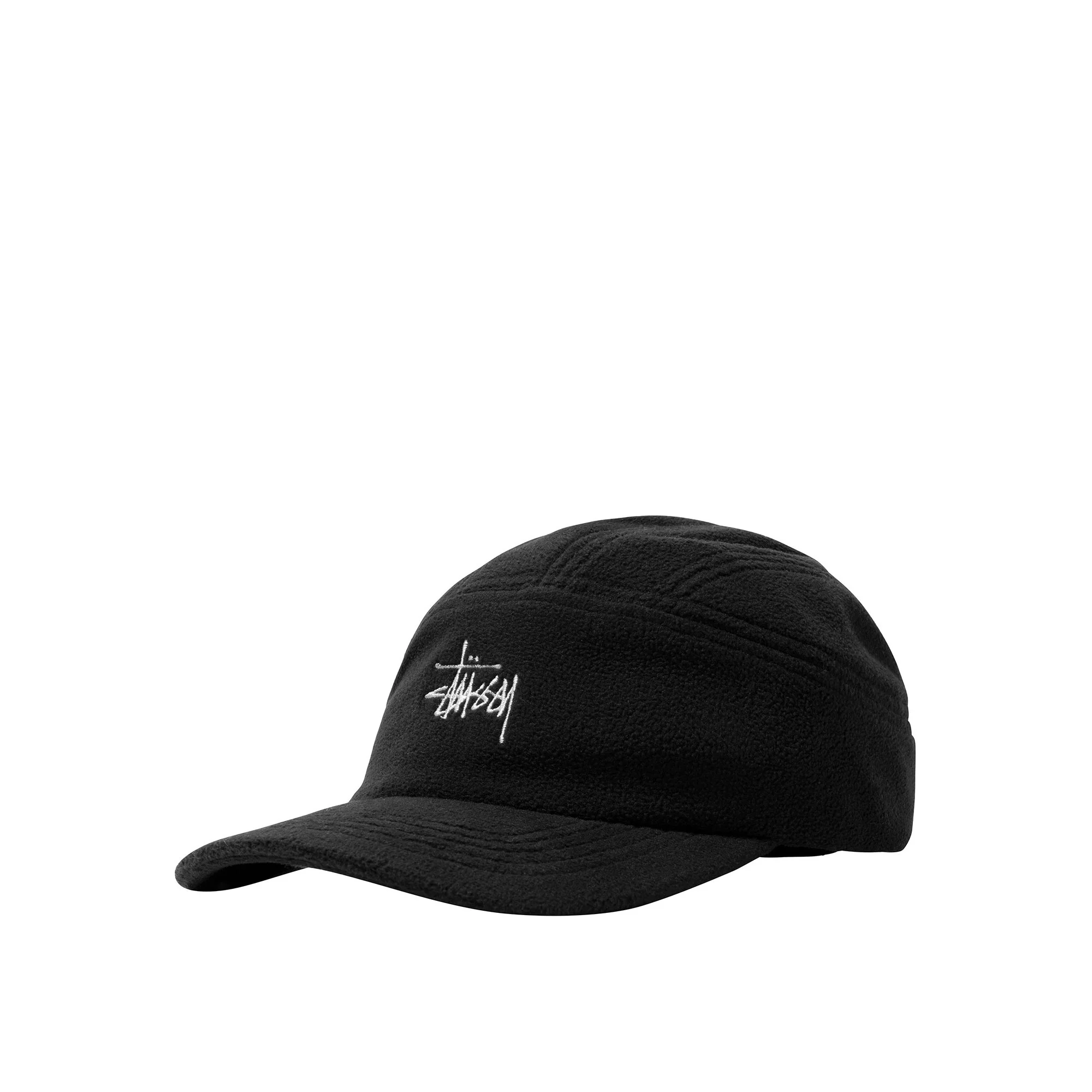 Stussy Polar Fleece Panel Runner Cap, black
