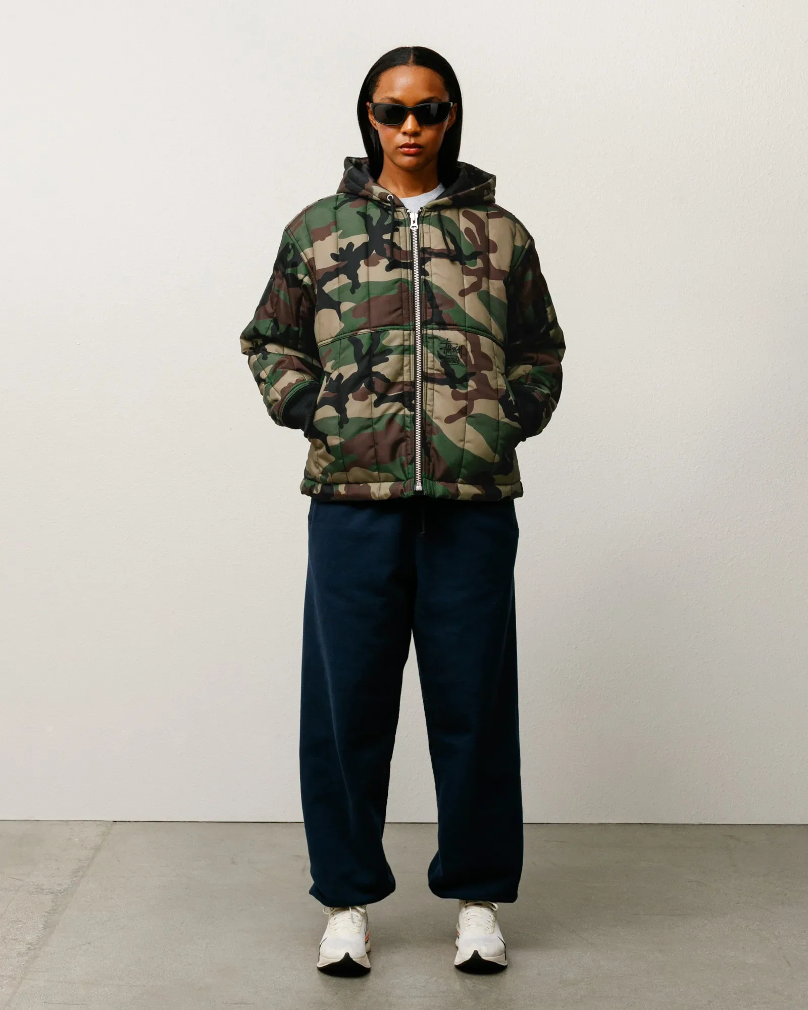 Stussy Quilted Nylon Work Jacket, woodland camo - Image 3