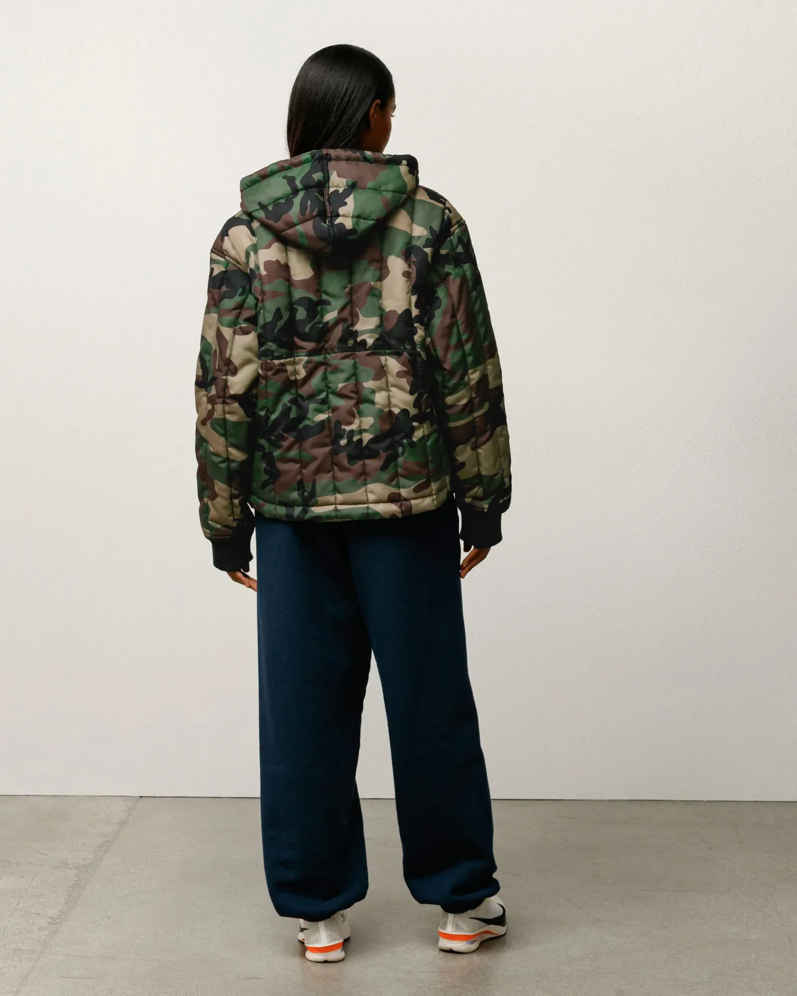 Stussy Quilted Nylon Work Jacket, woodland camo - Image 6