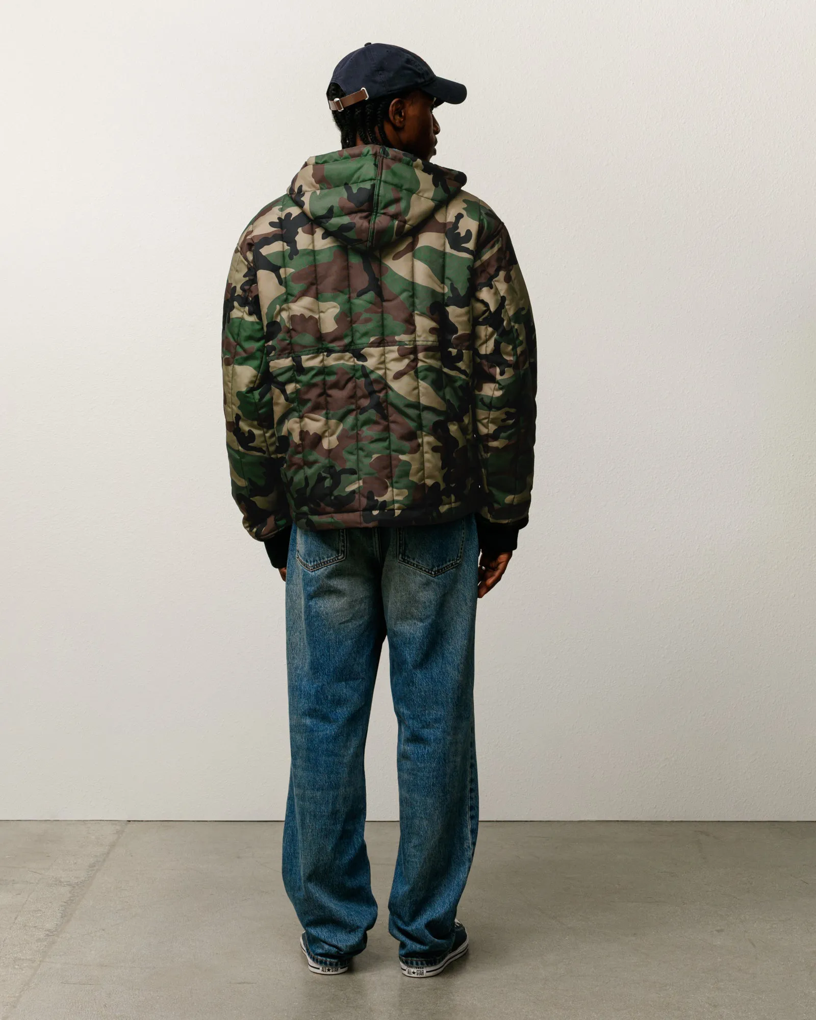 Stussy Quilted Nylon Work Jacket, woodland camo - Image 7