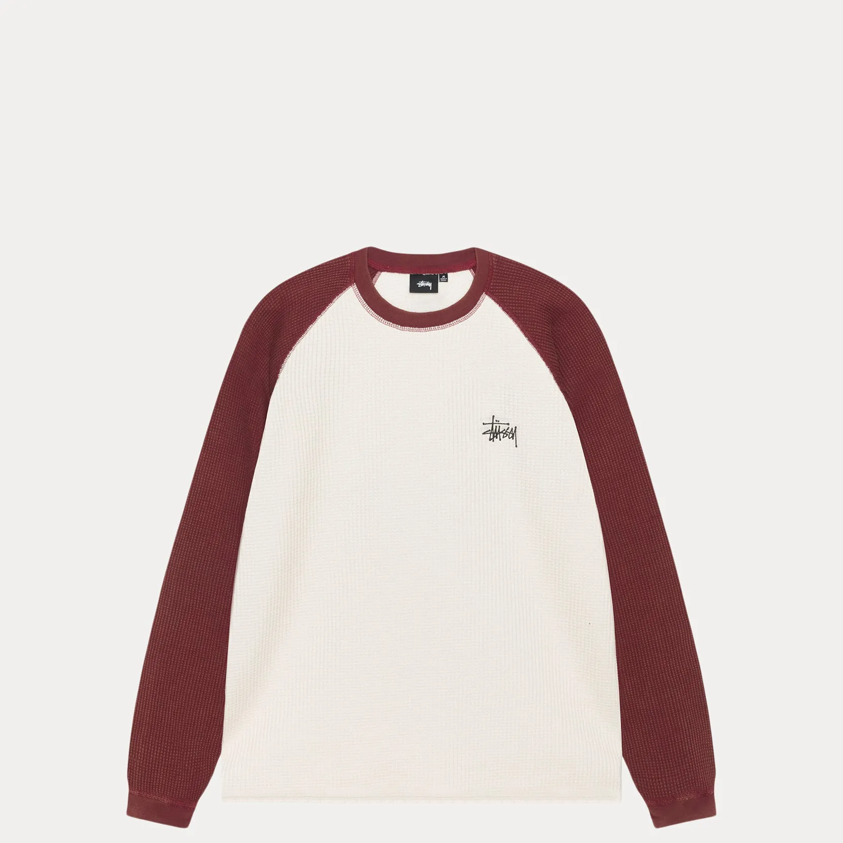 Stussy Raglan Thermal 2 Tone, off white