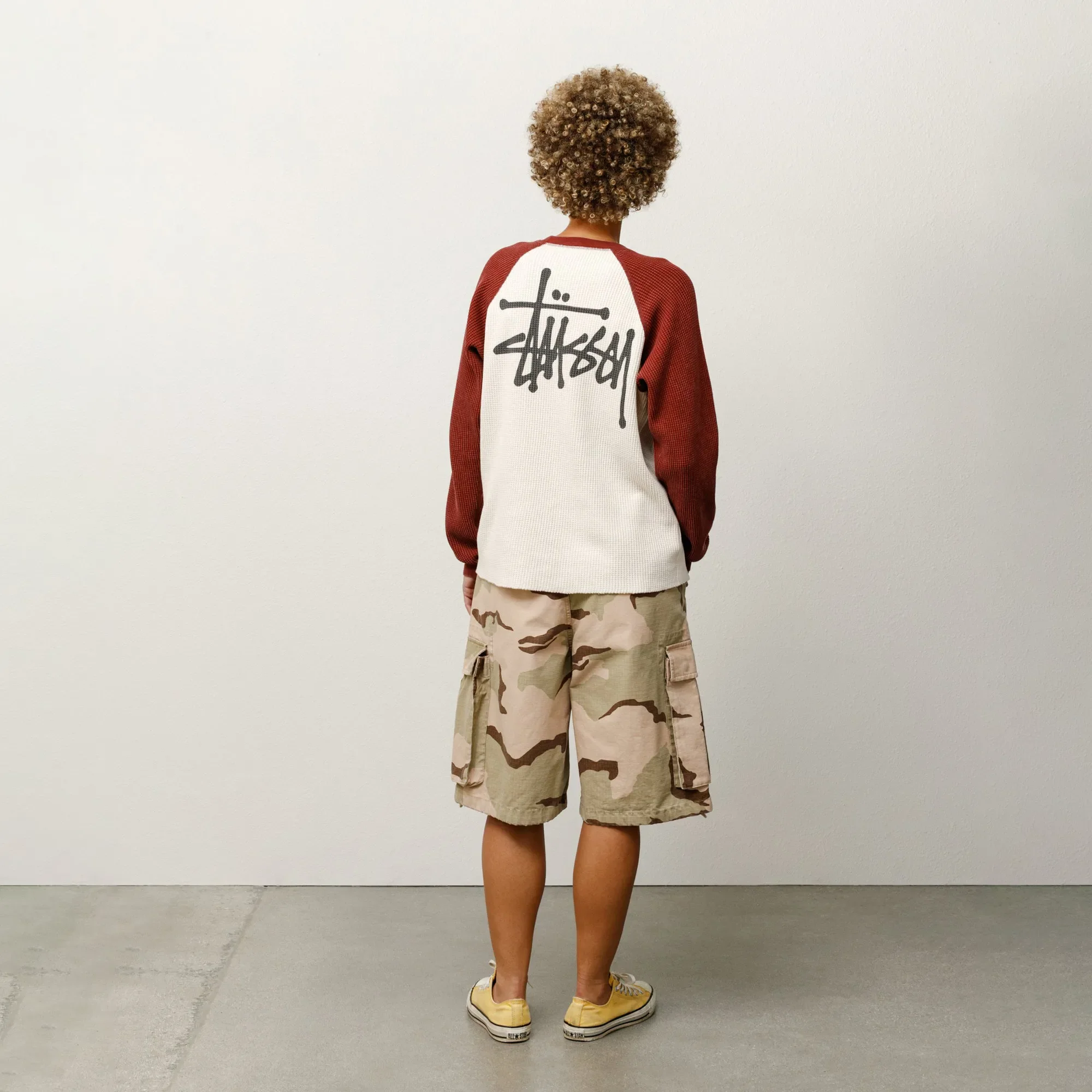 Stussy Raglan Thermal 2 Tone, off white - Image 7