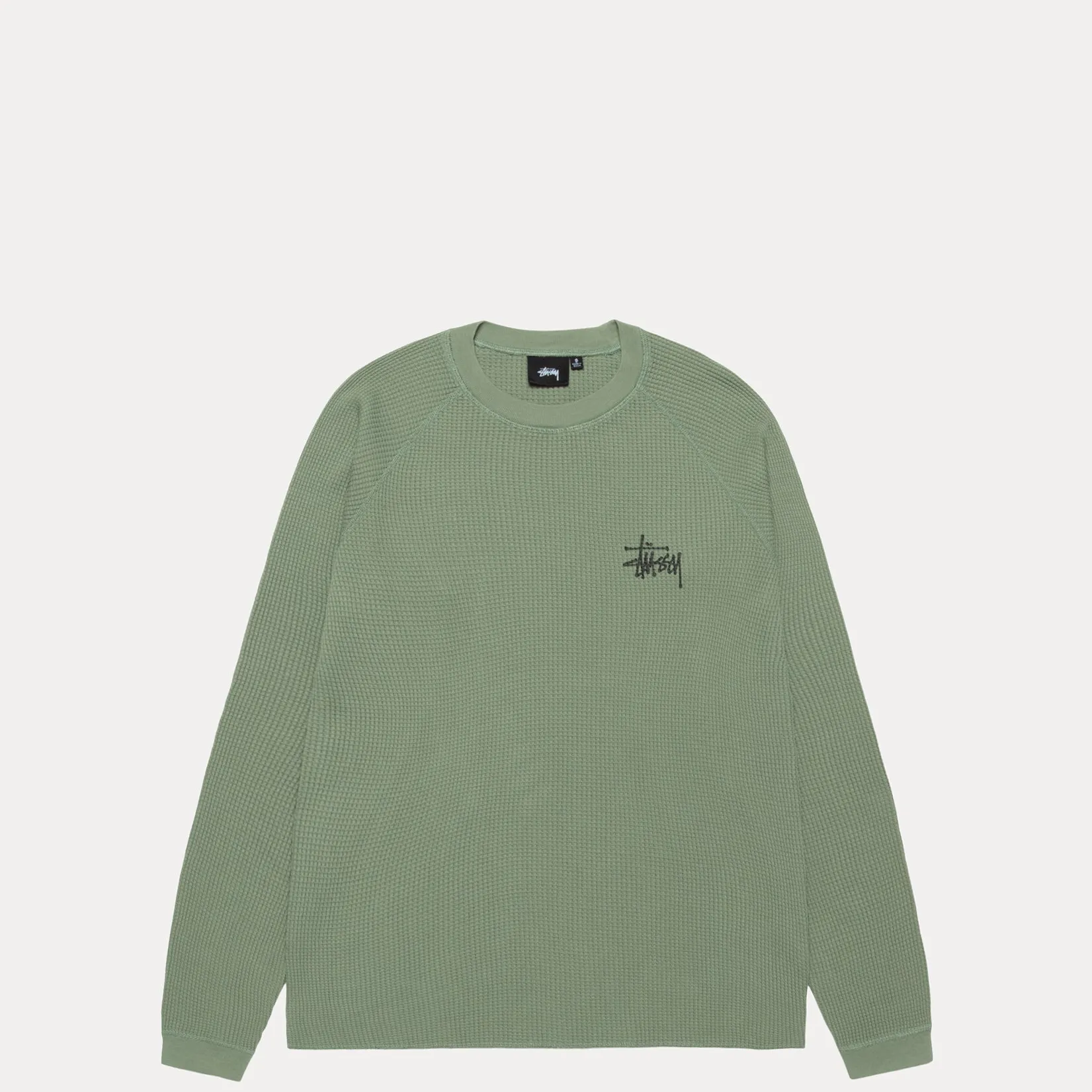 Stussy Raglan Thermal Basic Stock, sage - Image 2
