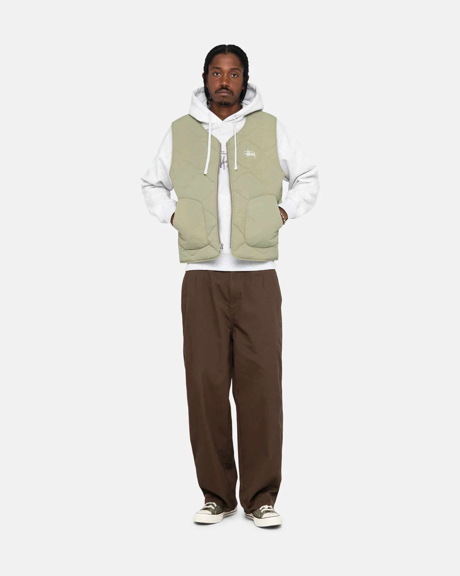 Stussy Recycled Nylon Liner Vest, coyote - Image 3