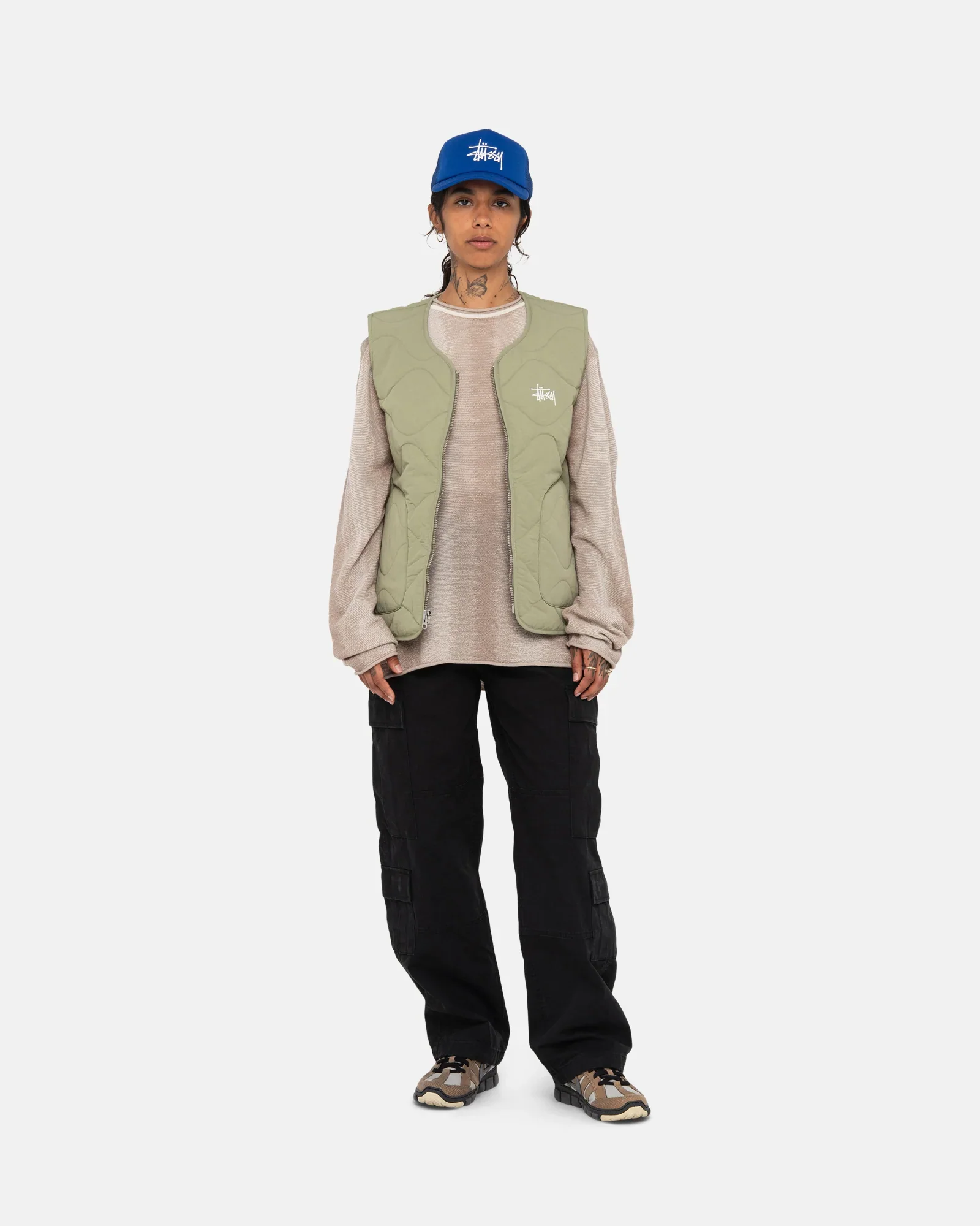 Stussy Recycled Nylon Liner Vest, coyote - Image 4