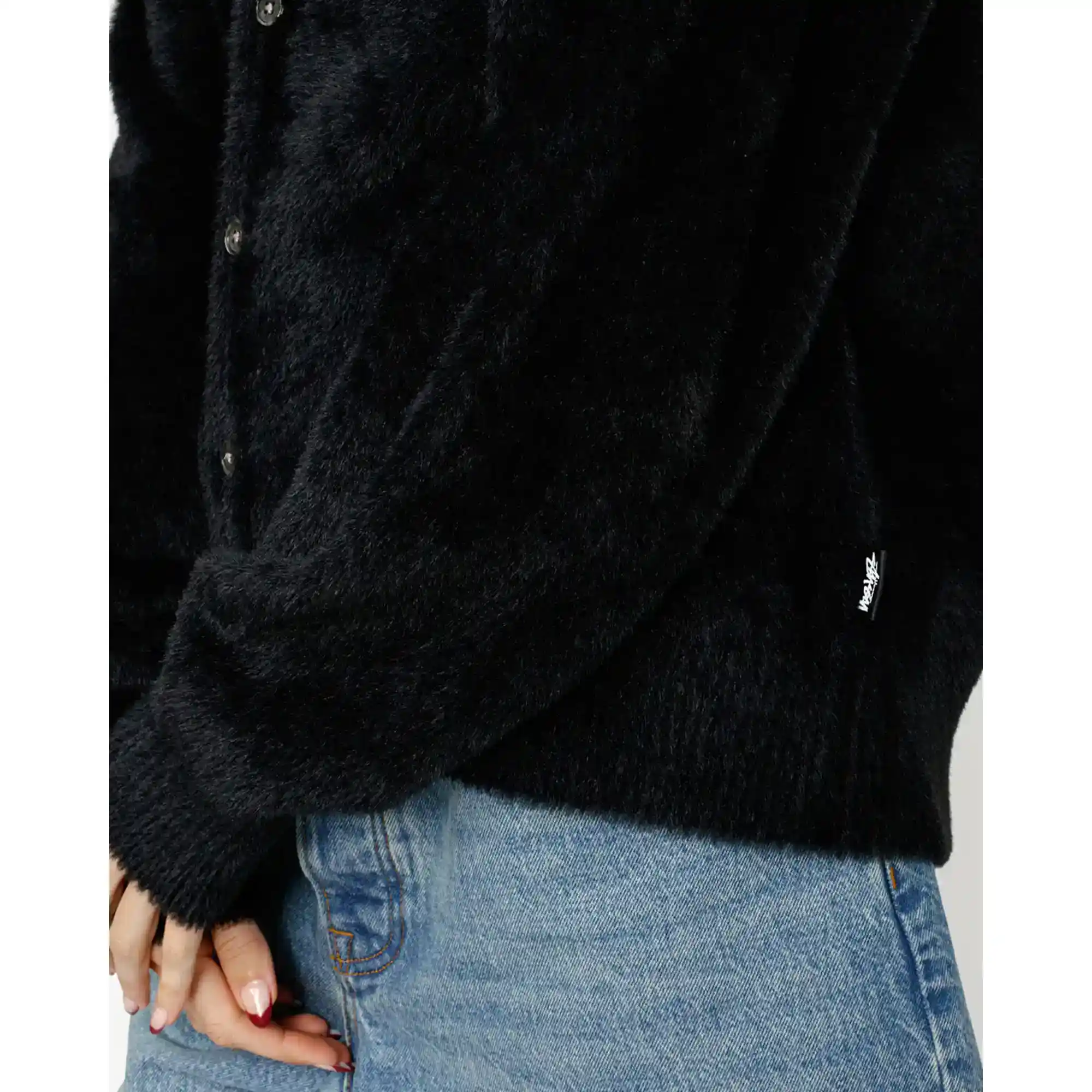 Stussy Shaggy Cardigan, black - Image 8