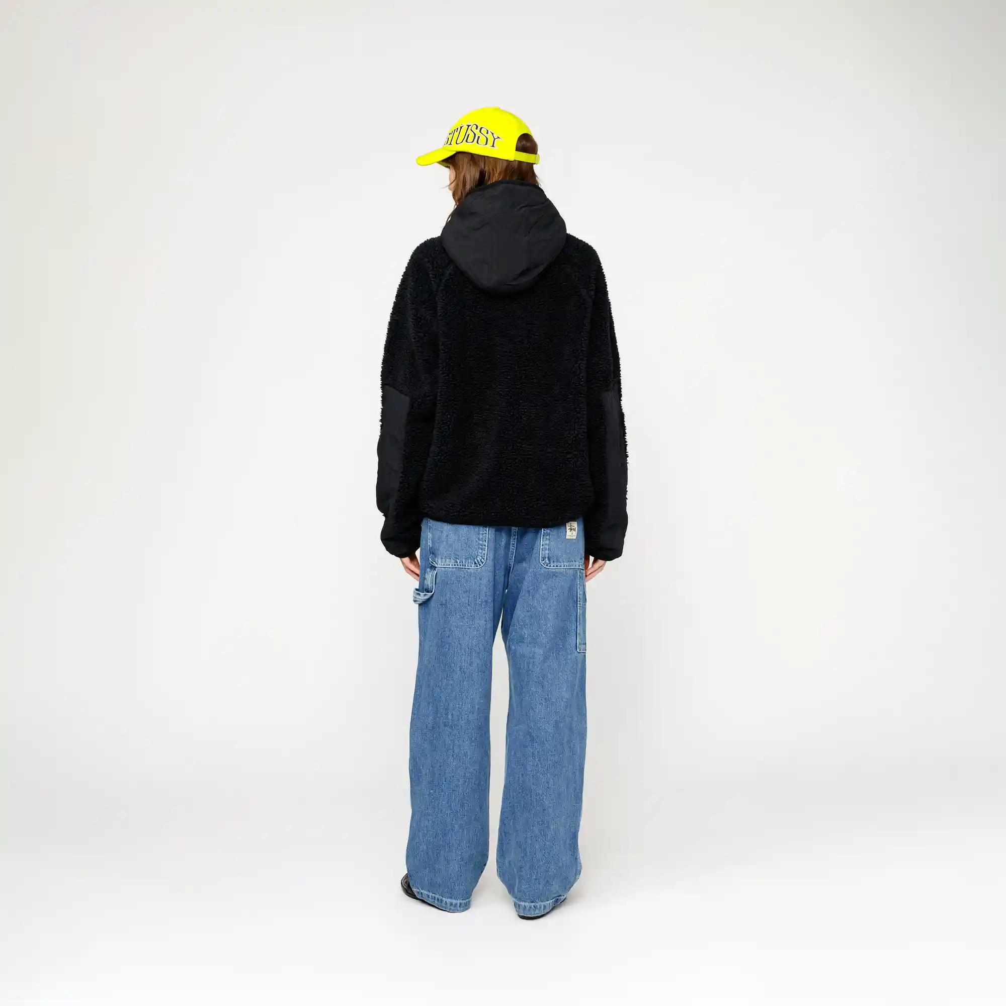 Stussy Sherpa Paneled Hooded Jacket, black - Image 6