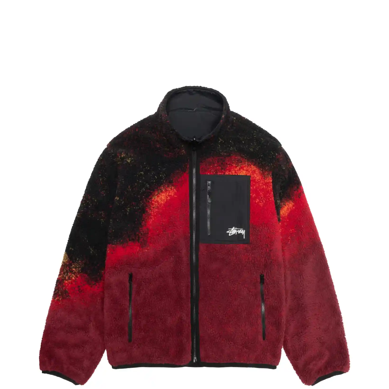 Stussy Sherpa Reversible Jacket, lava