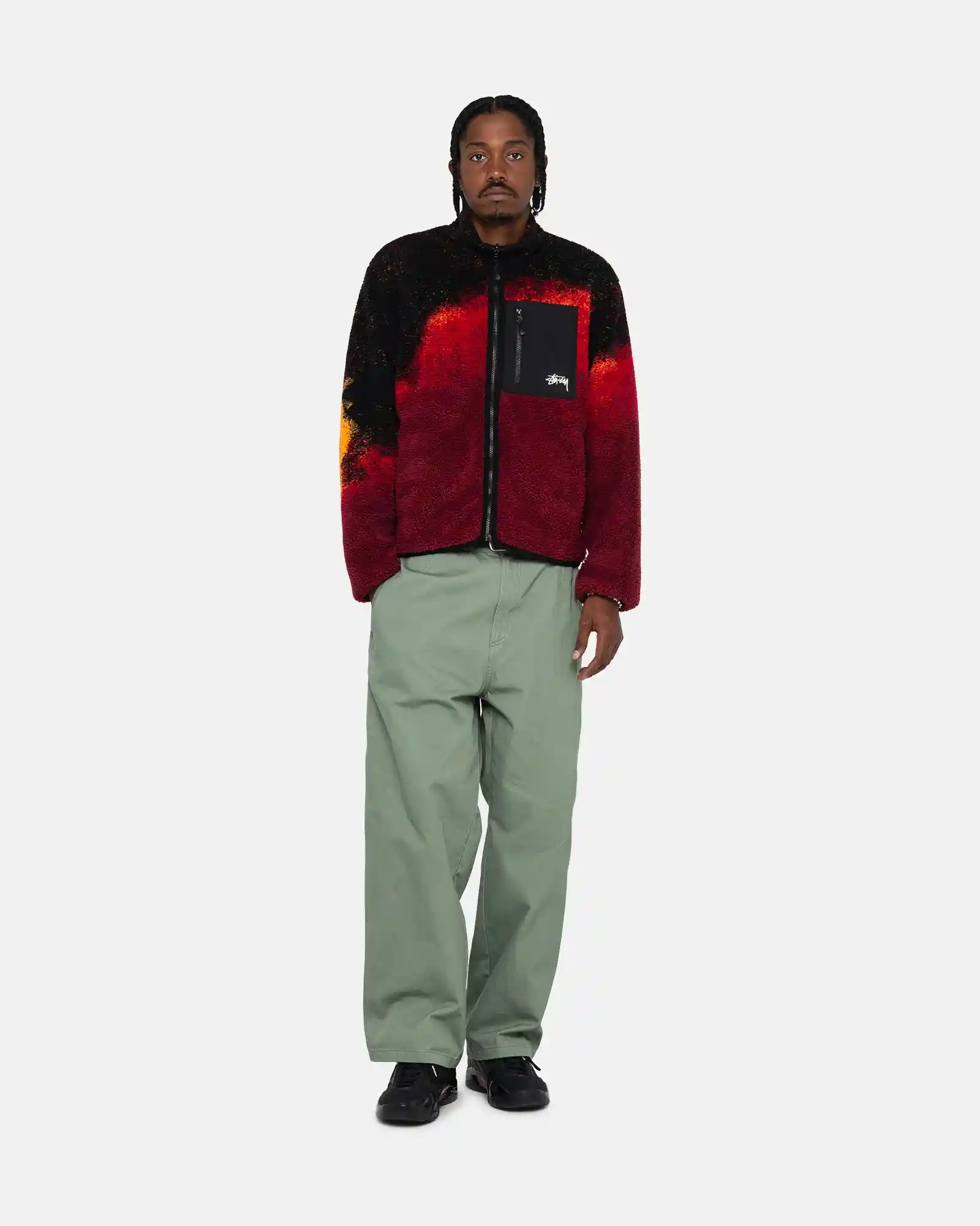 Stussy Sherpa Reversible Jacket, lava - Image 5