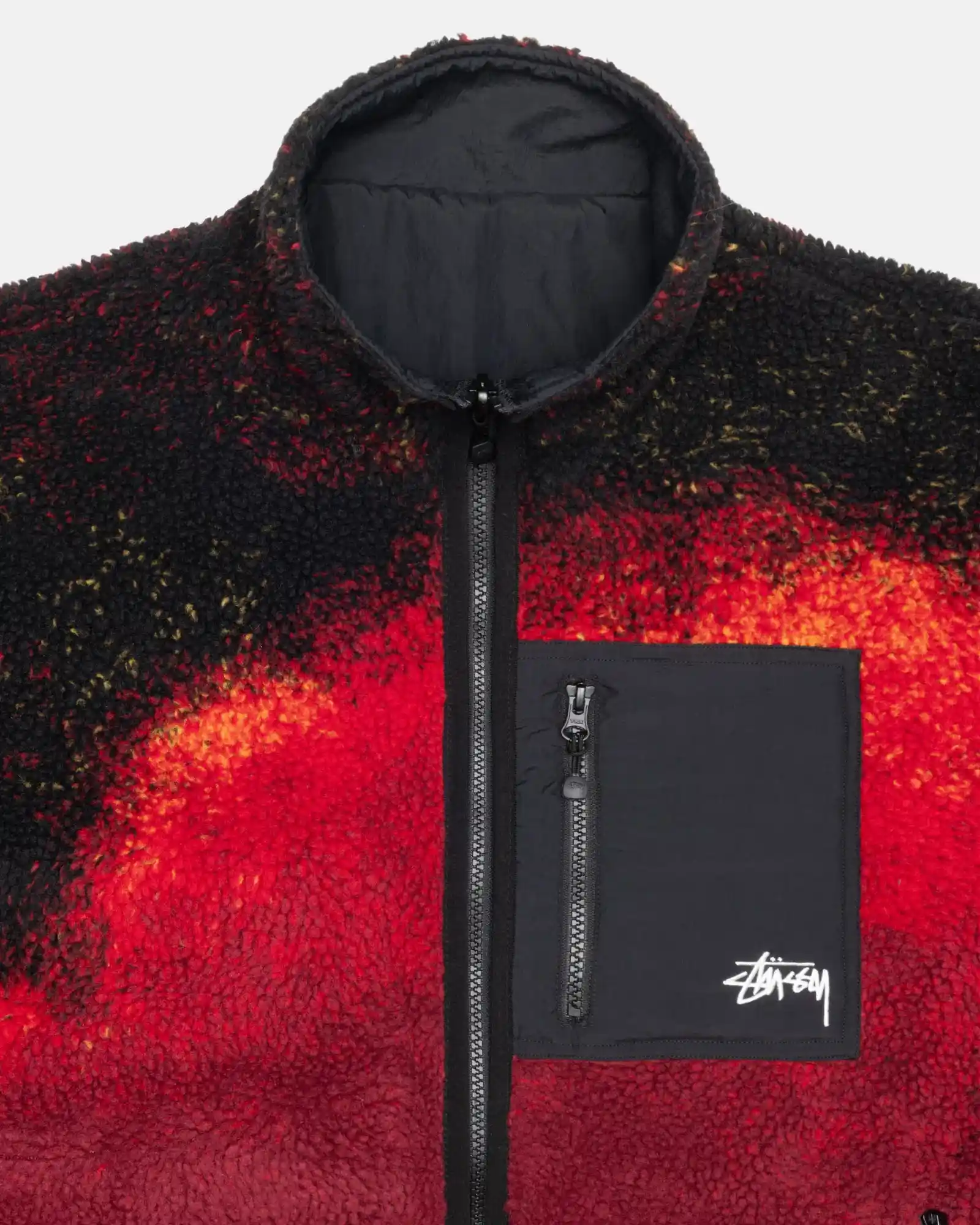 Stussy Sherpa Reversible Jacket, lava - Image 6