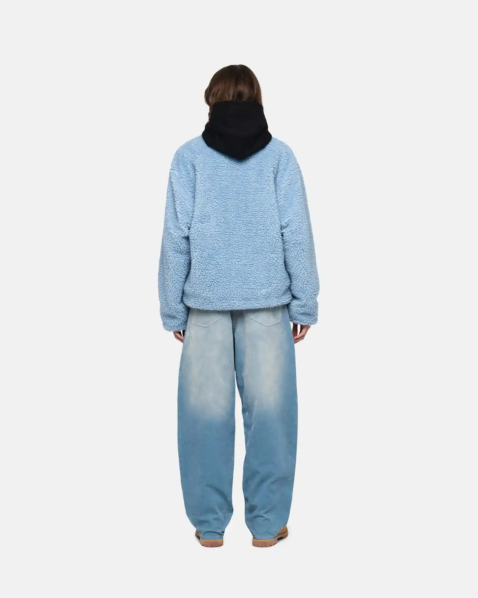 Stussy Sherpa Reversible Jacket, light denim - Image 7