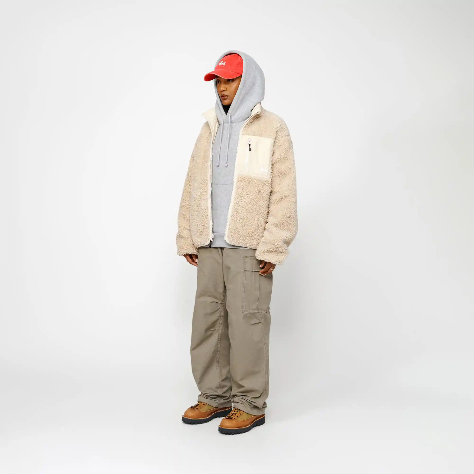 Stussy Sherpa Reversible Jacket, natural - Image 5