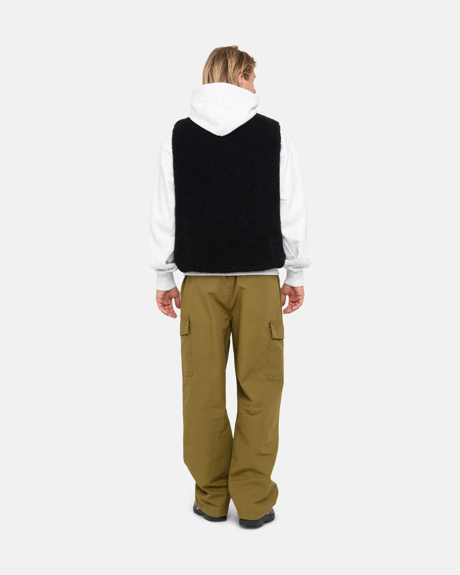 Stussy Sherpa Reversible Vest, black - Image 11