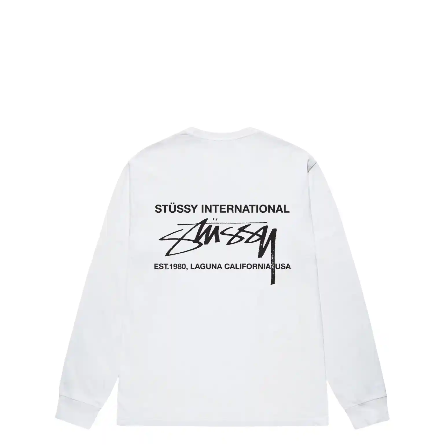 Stussy Smooth International Long Sleeve Tee, white