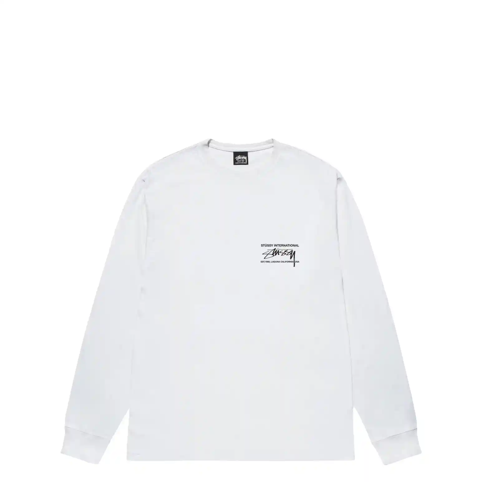 Stussy Smooth International Long Sleeve Tee, white - Image 2