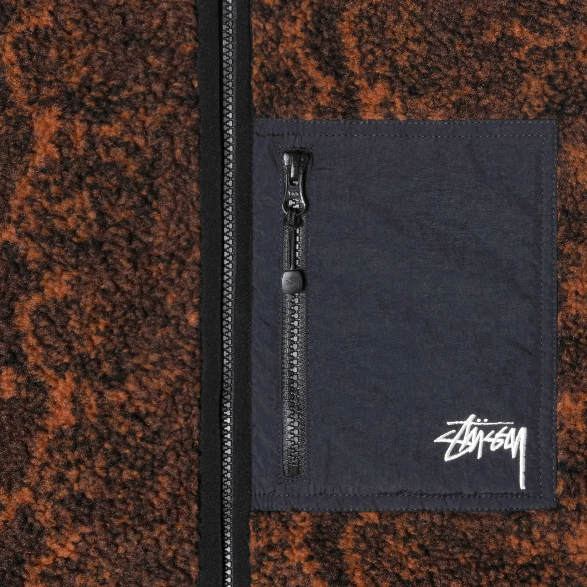 Stussy Snake Jacquard Sherpa Jacket - Image 5