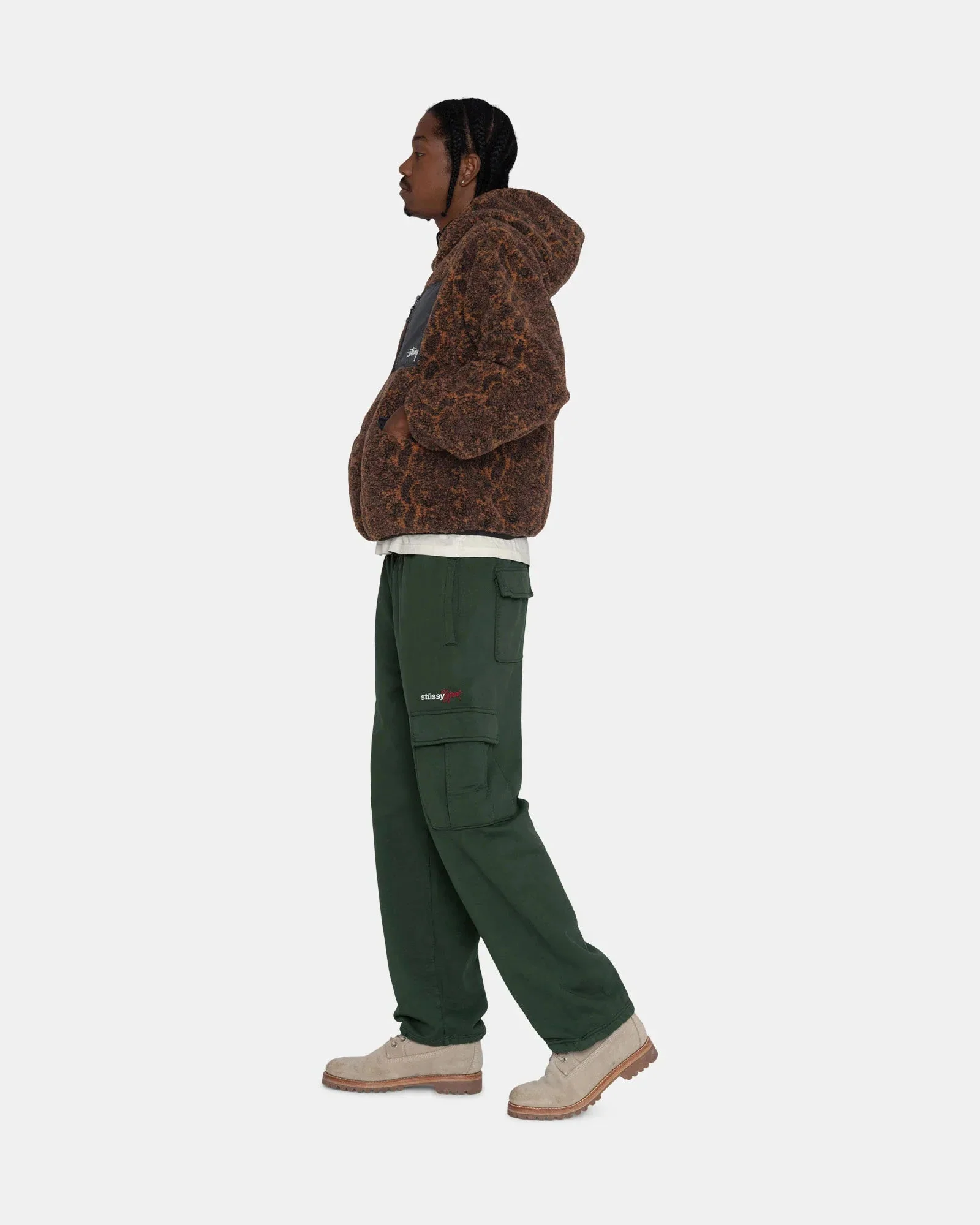 Stussy Snake Jacquard Sherpa Jacket - Image 7