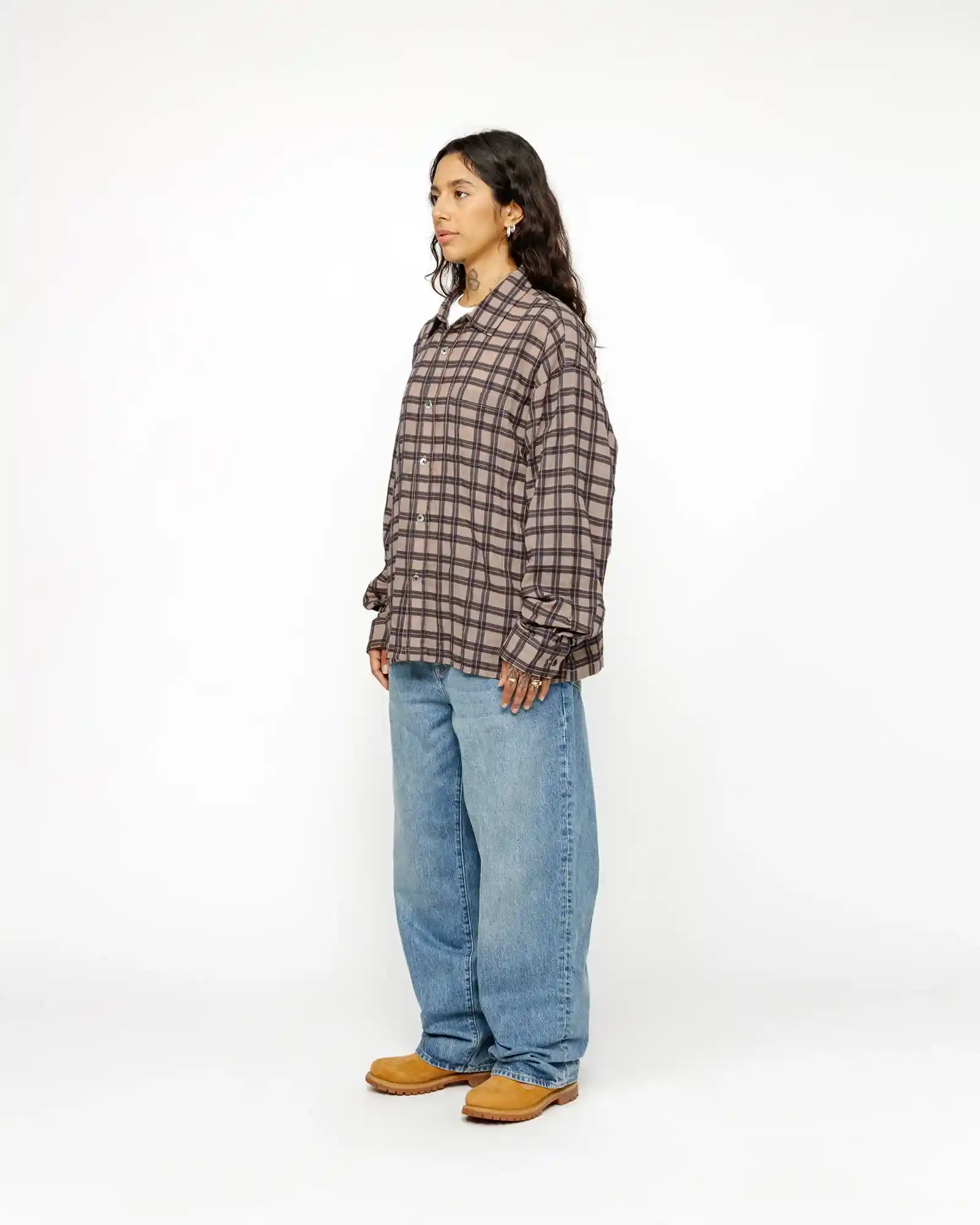 Stussy Sonoma Plaid Shirt, tan - Image 5