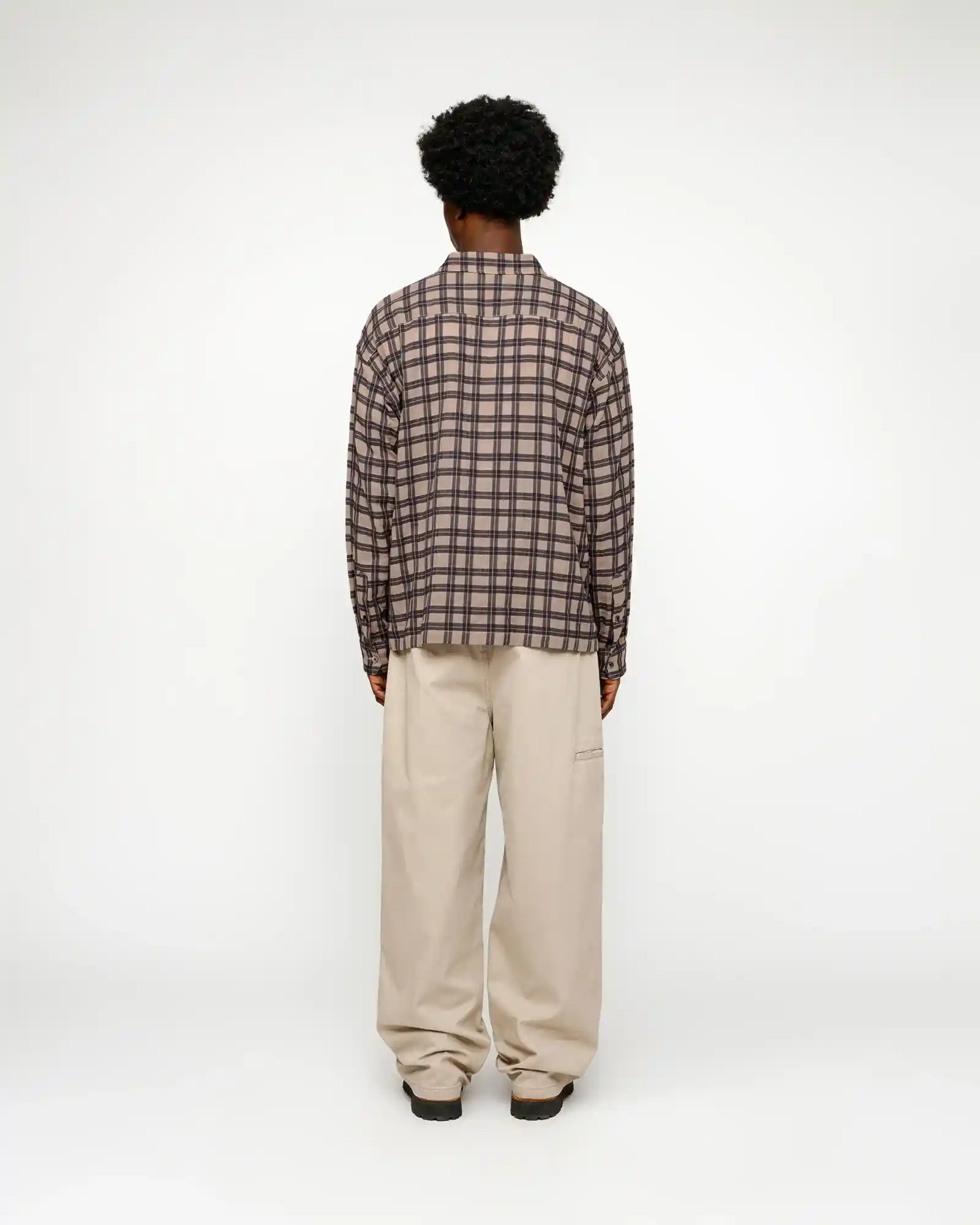 Stussy Sonoma Plaid Shirt, tan - Image 7