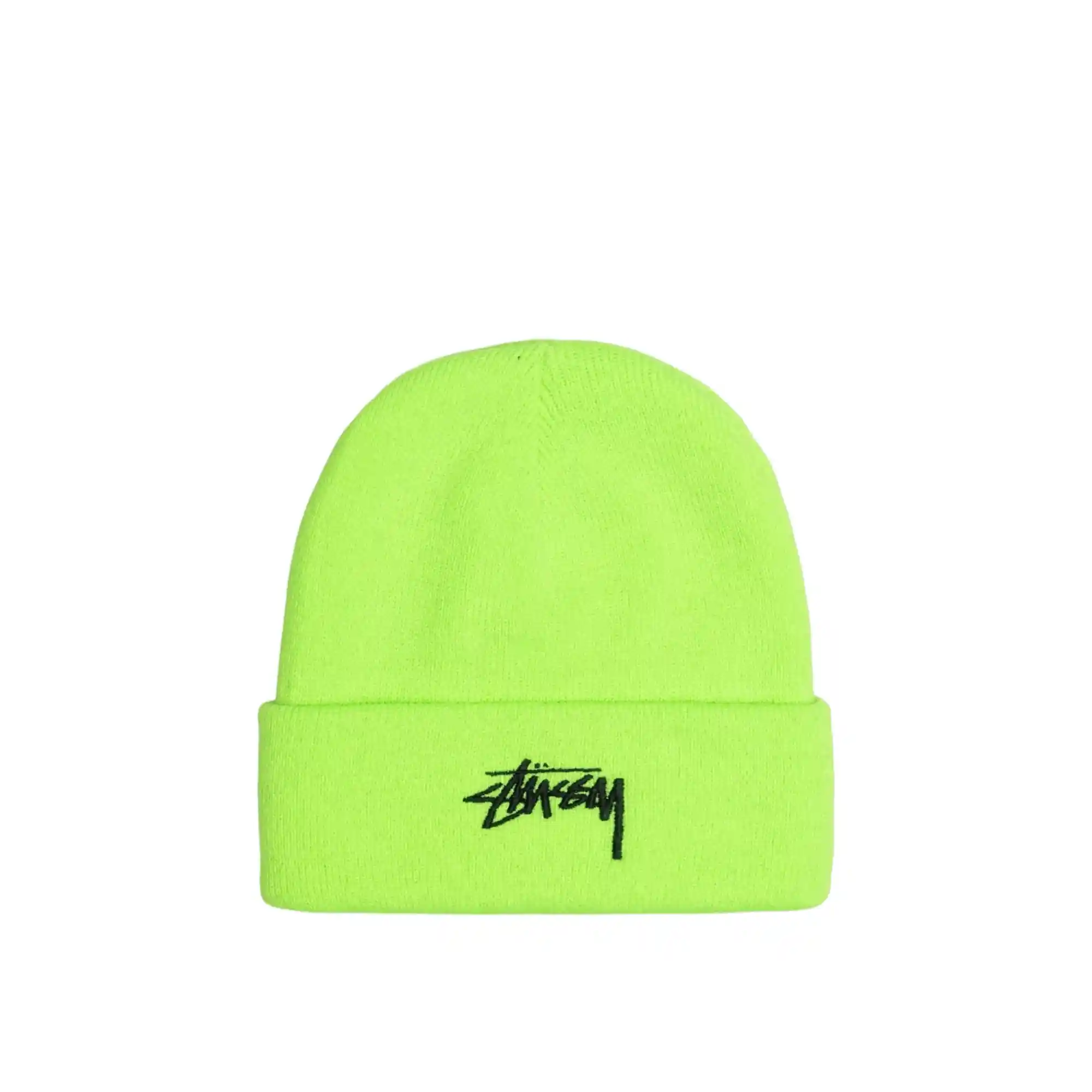 Stussy Stock Cuff Beanie, flo green