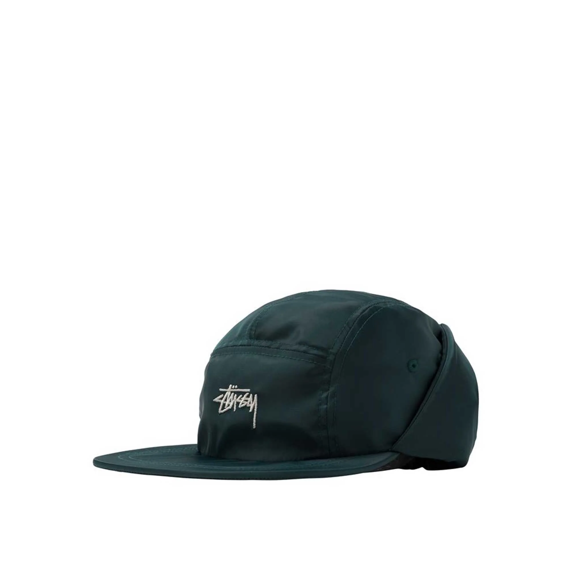Stussy Stock Ear Flap Cam Cap, Green
