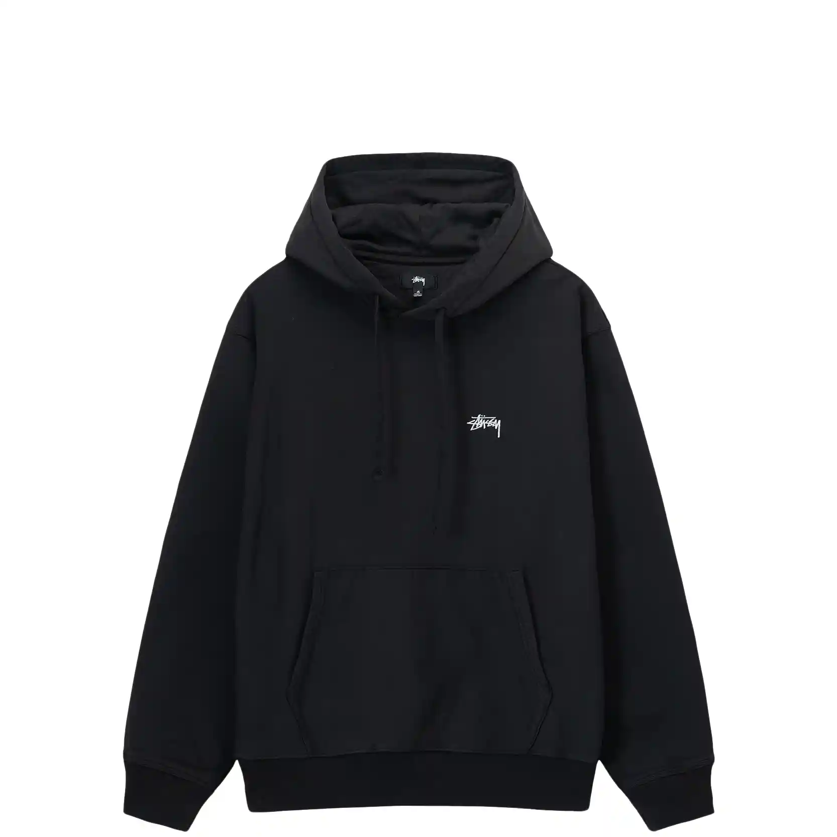 Stussy Stock Logo Hood, washed black