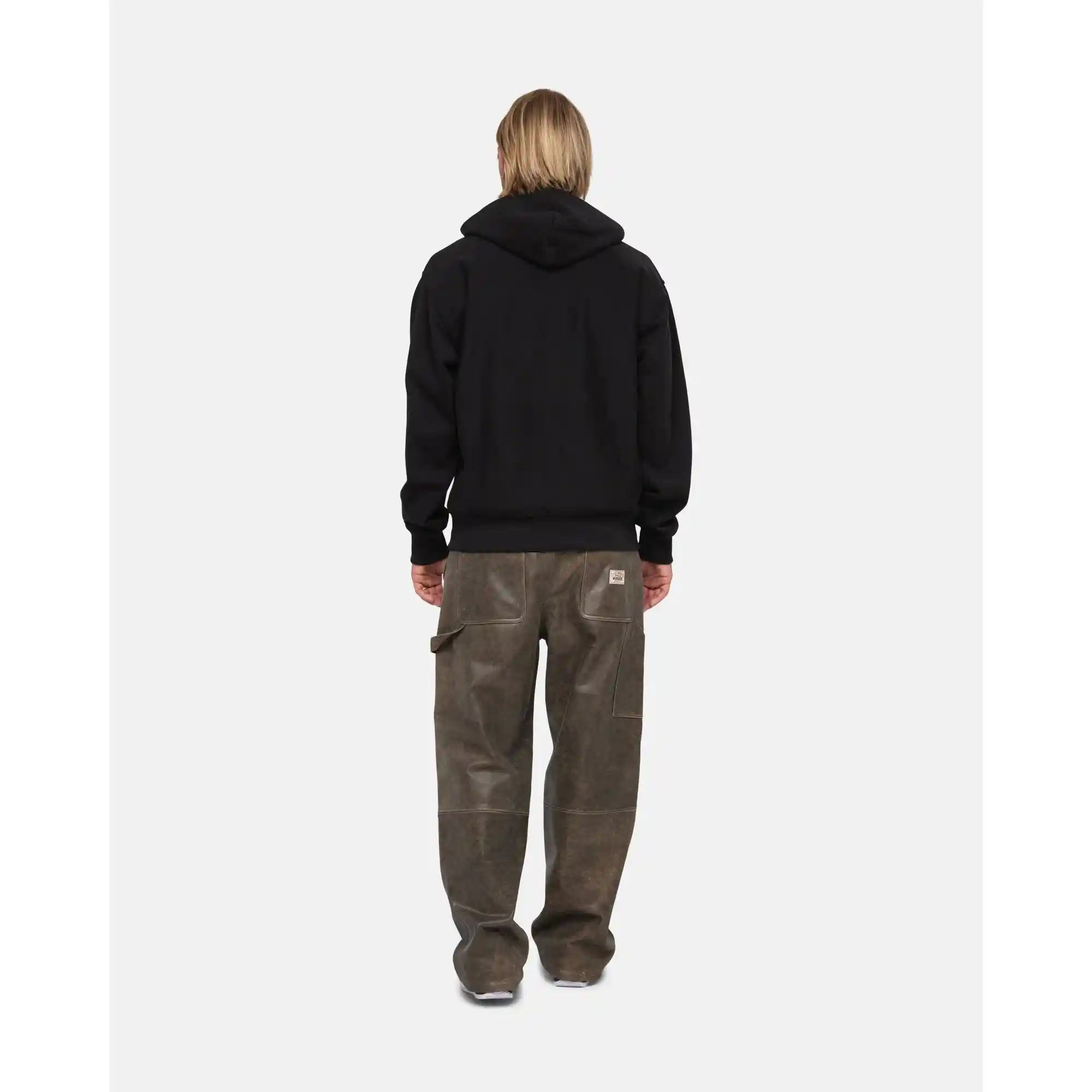Stussy Stock Logo Hood, washed black - Image 5