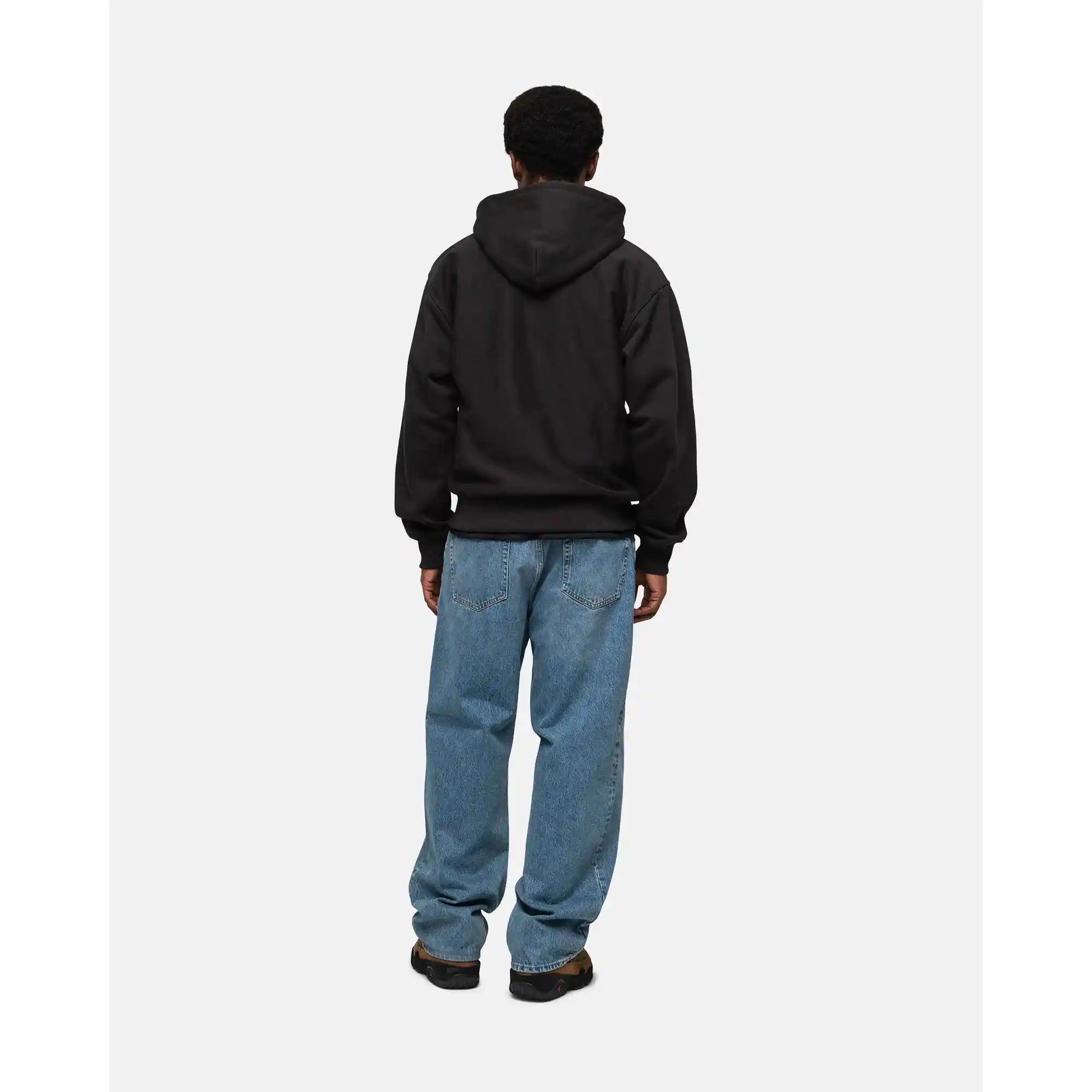 Stussy Stock Logo Zip Hood, washed black - Image 5