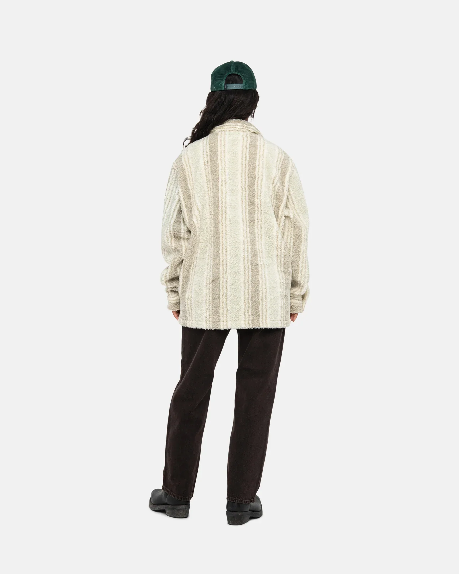 Stussy Stripe Sherpa Shirt, natural - Image 7