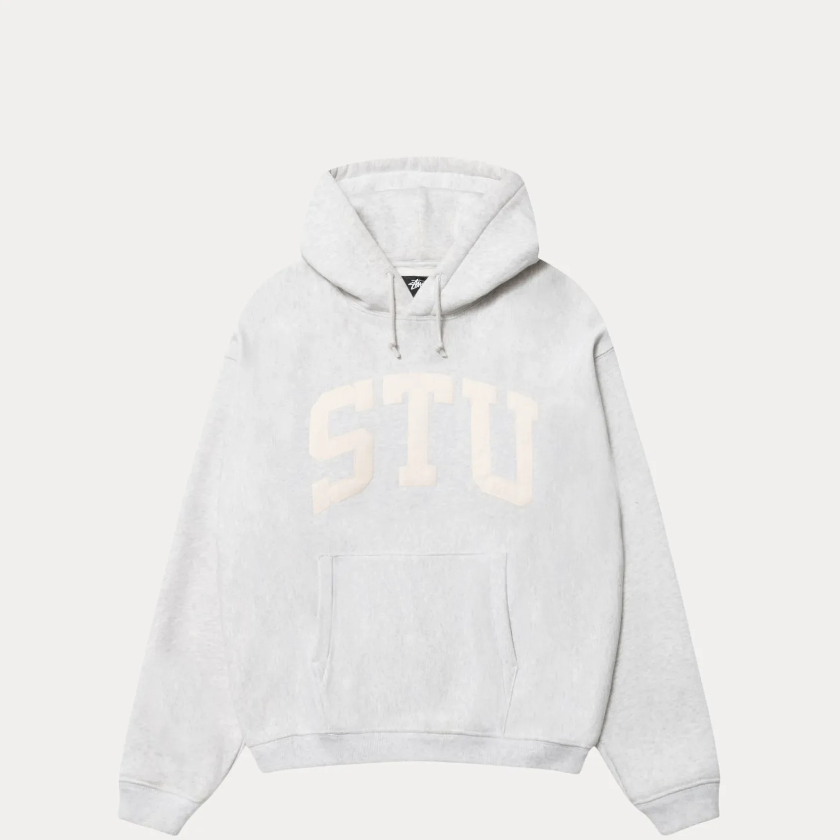 Stussy Stu Applique Hood, ash heather